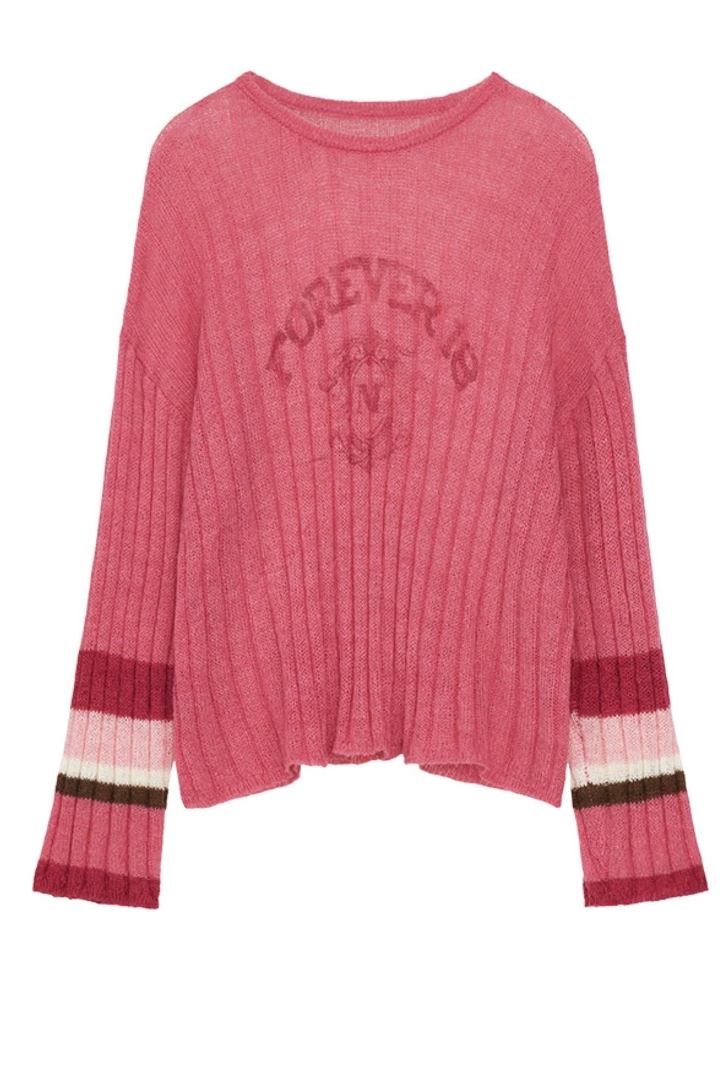 Haut en tricot midi à rayures lâches