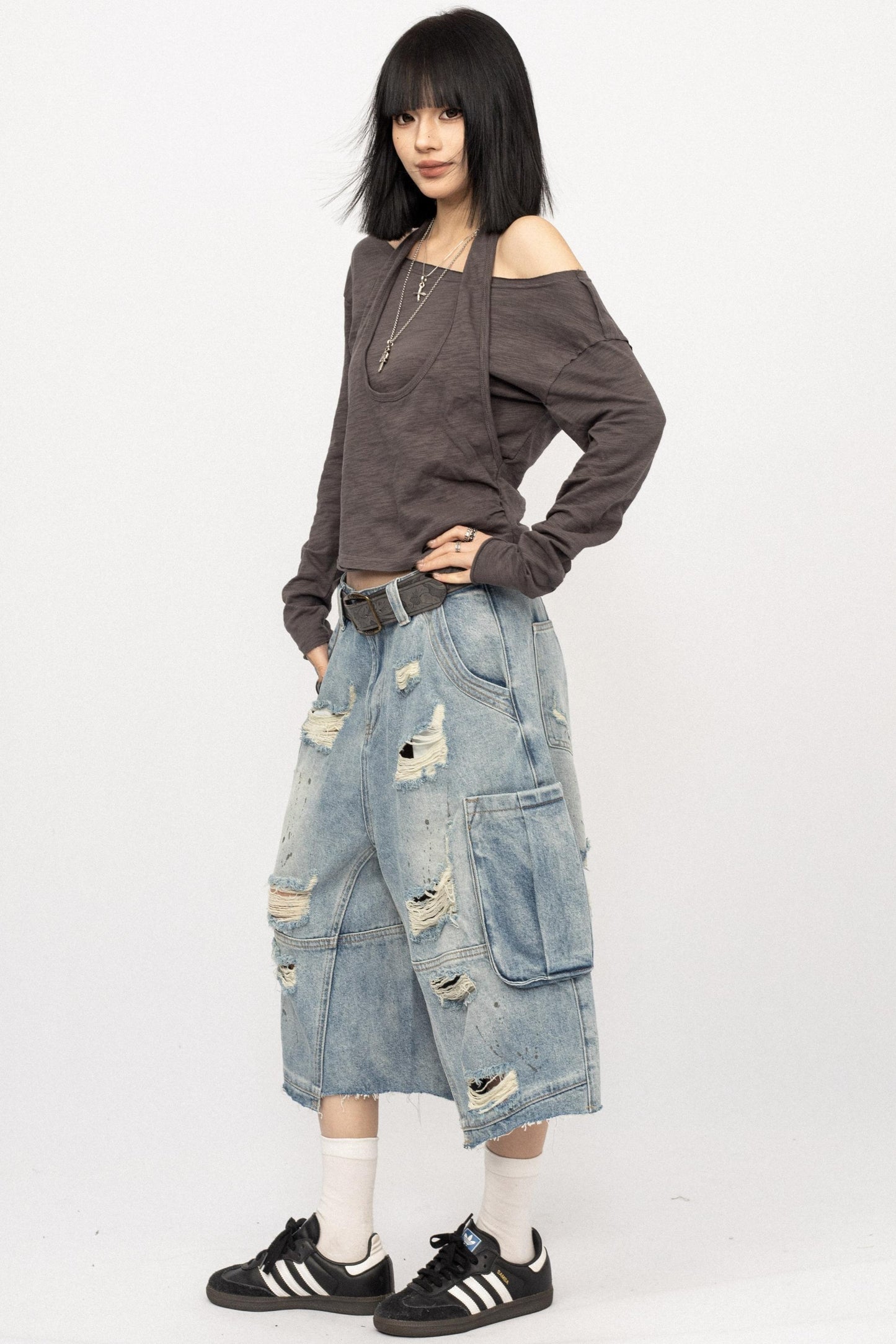 American Retro Ripped Jeans