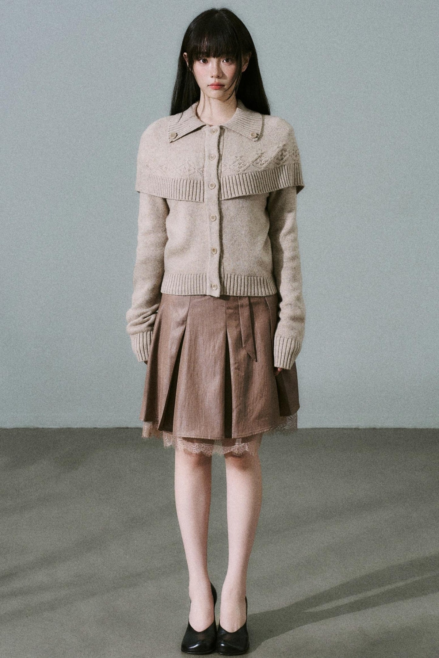 Cashmere Wool Blend Cape Top