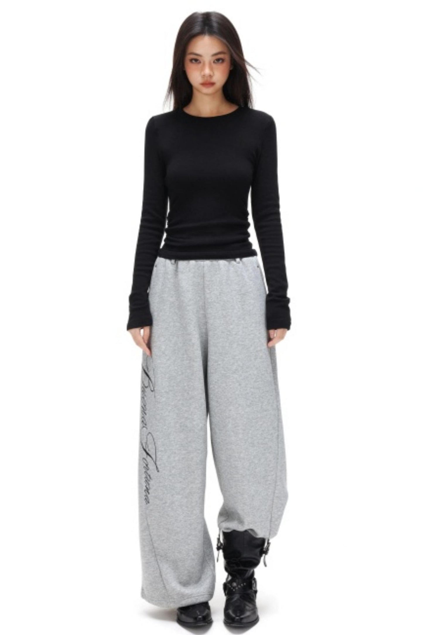 Plaid Patchwork Fleece-Lined Pants