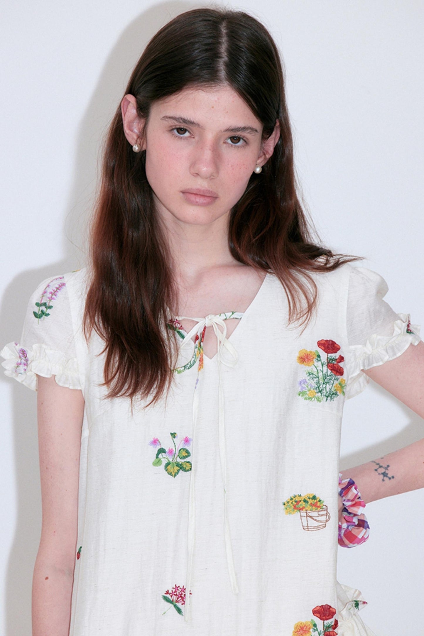 V-Neck Cropped Dress