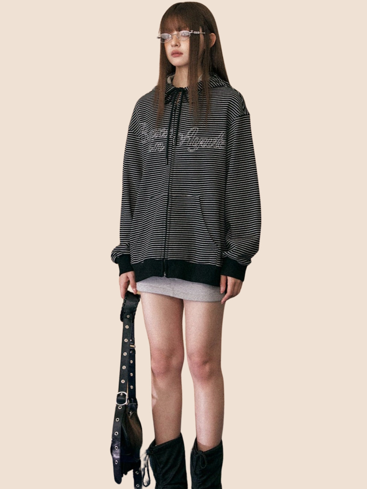 블랙 스트라이프 새로운 가을 맨투맨