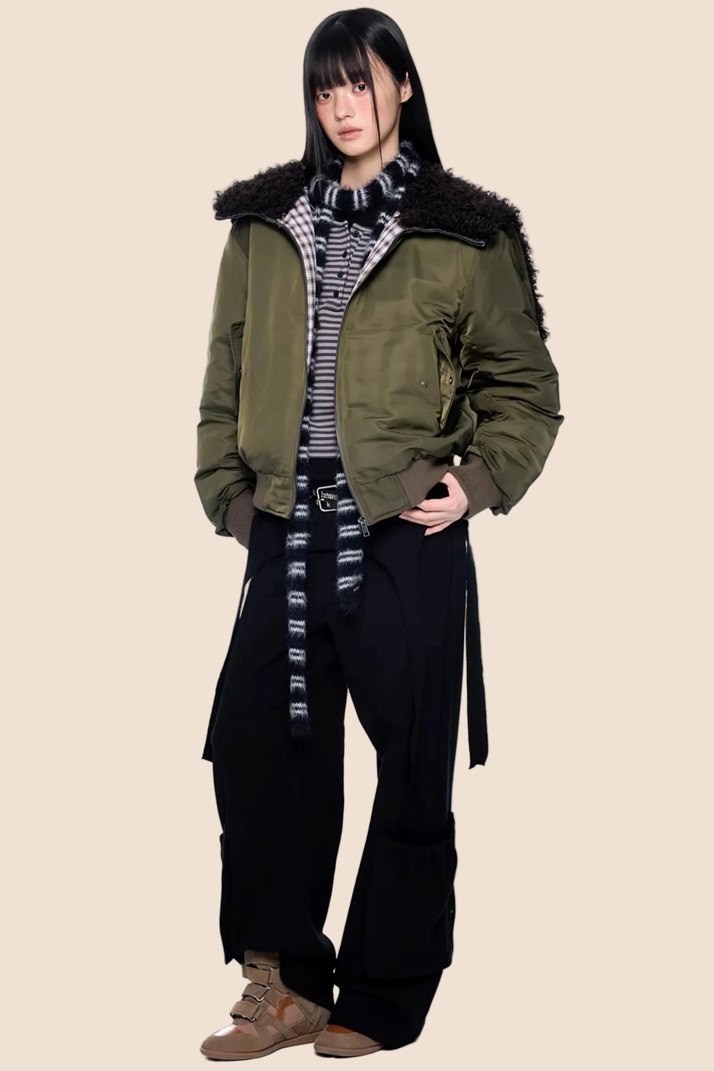 Vintage Drapey Wide-Leg Pants