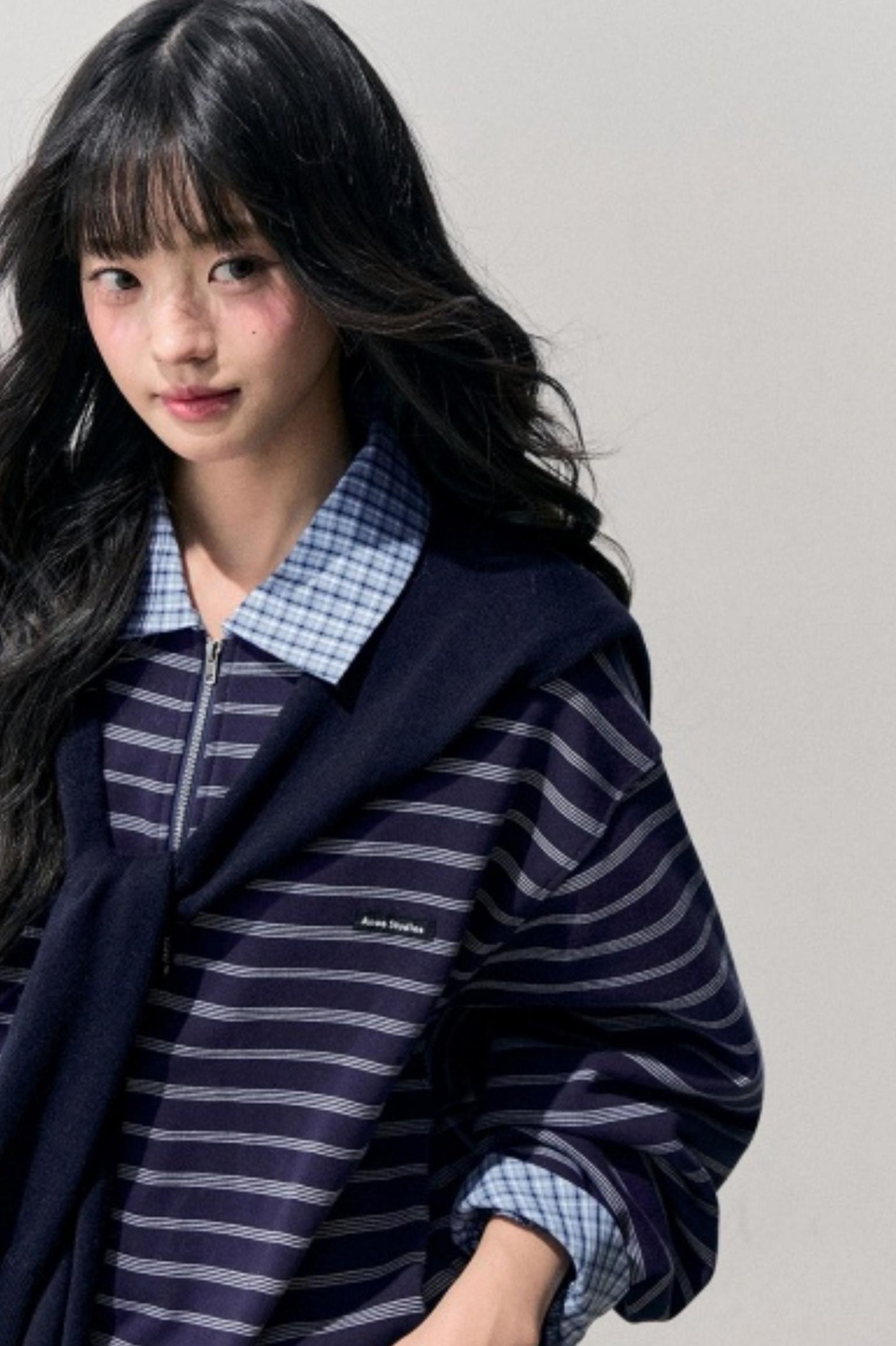 American Striped Polo Top