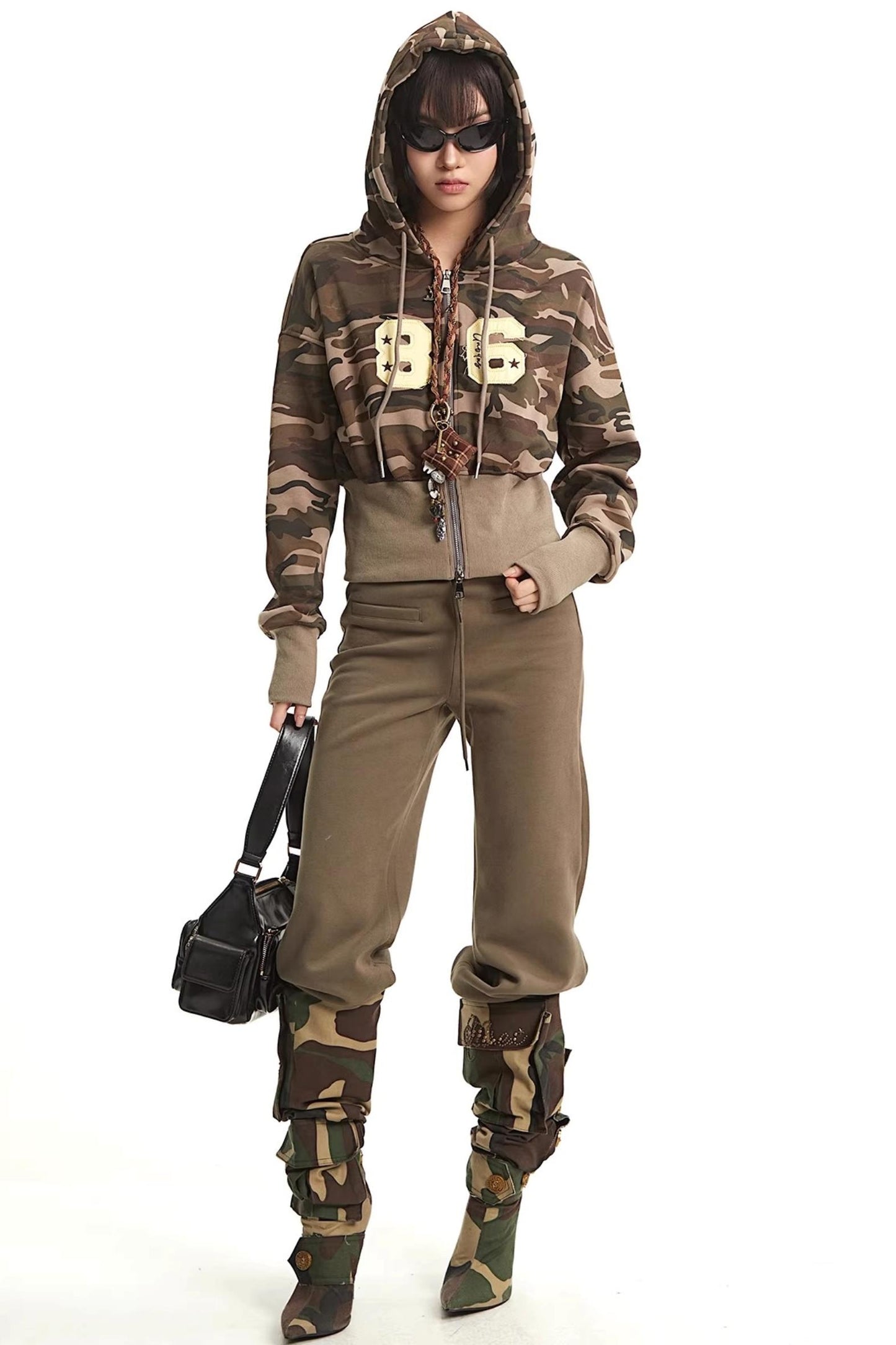 Retro Camouflage Hooded Jacket