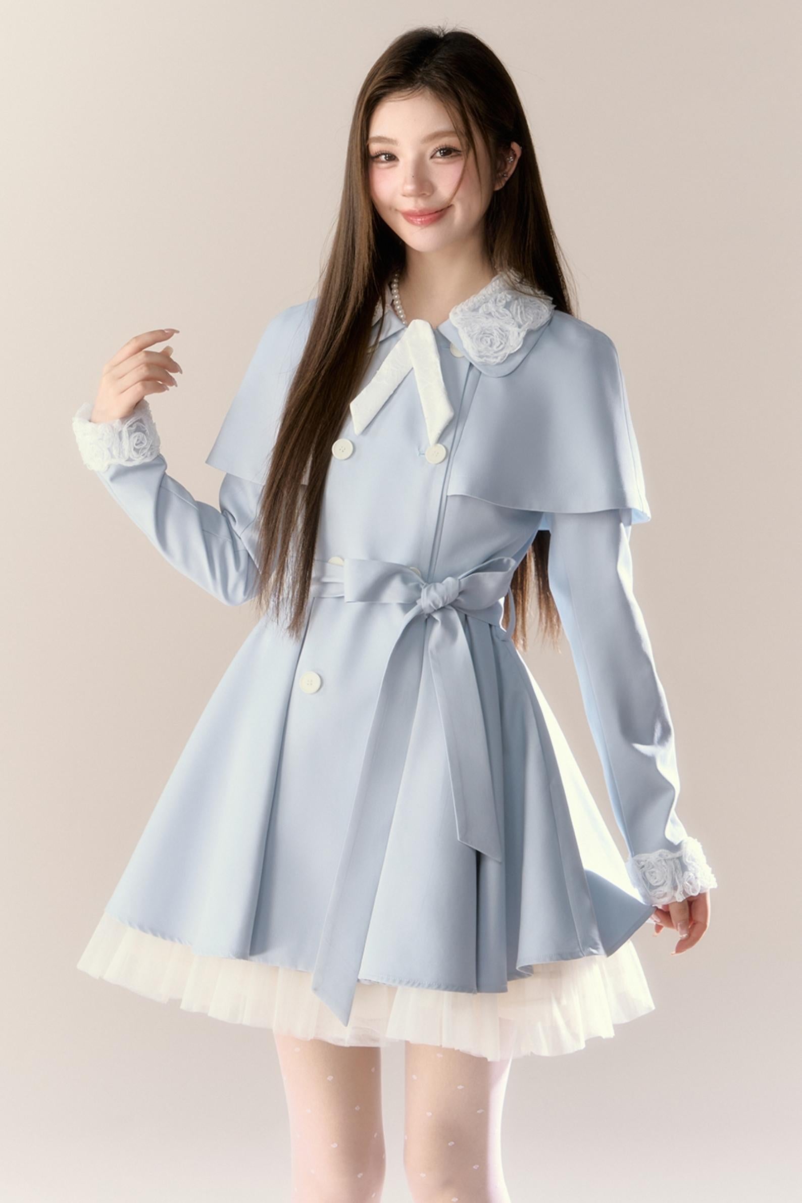 Blue Trench Dress – UrbanSheek