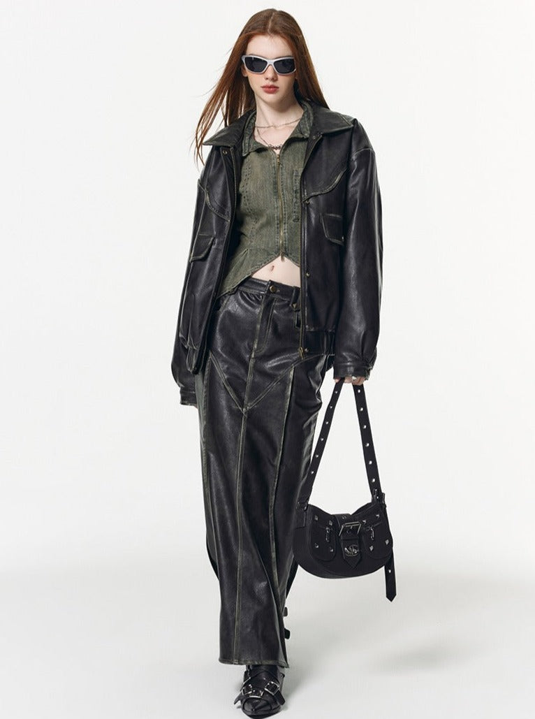 검은 어깨 가방