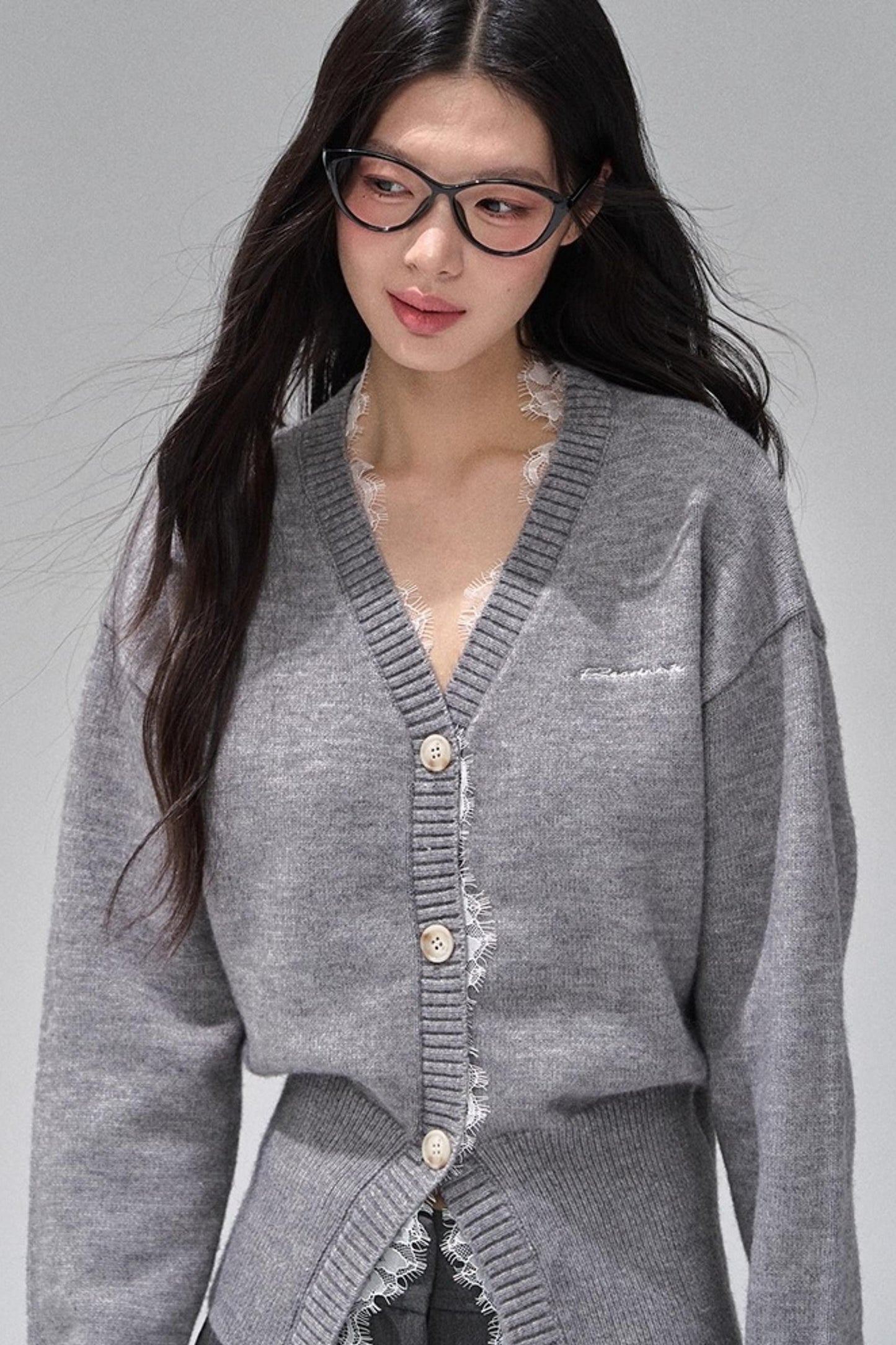 Lace Patchwork Knitted Sweater