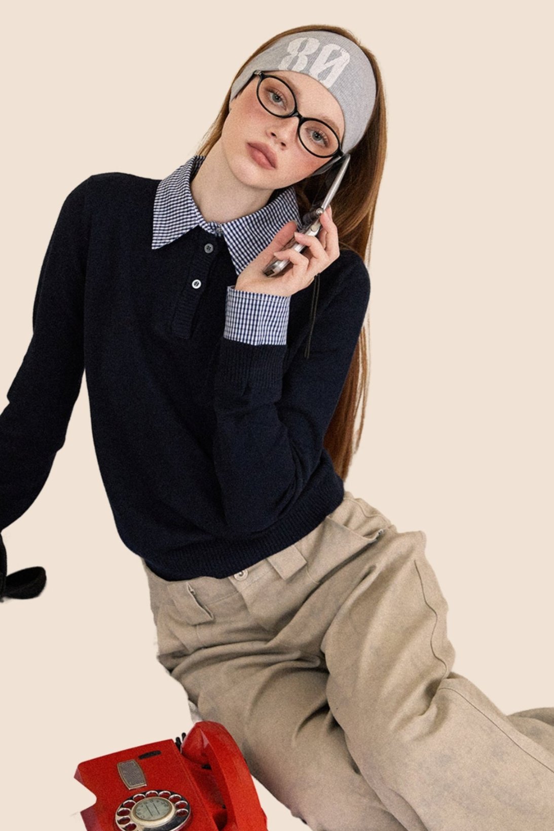 아메리칸 레트로 소프트 파인 니들 탑