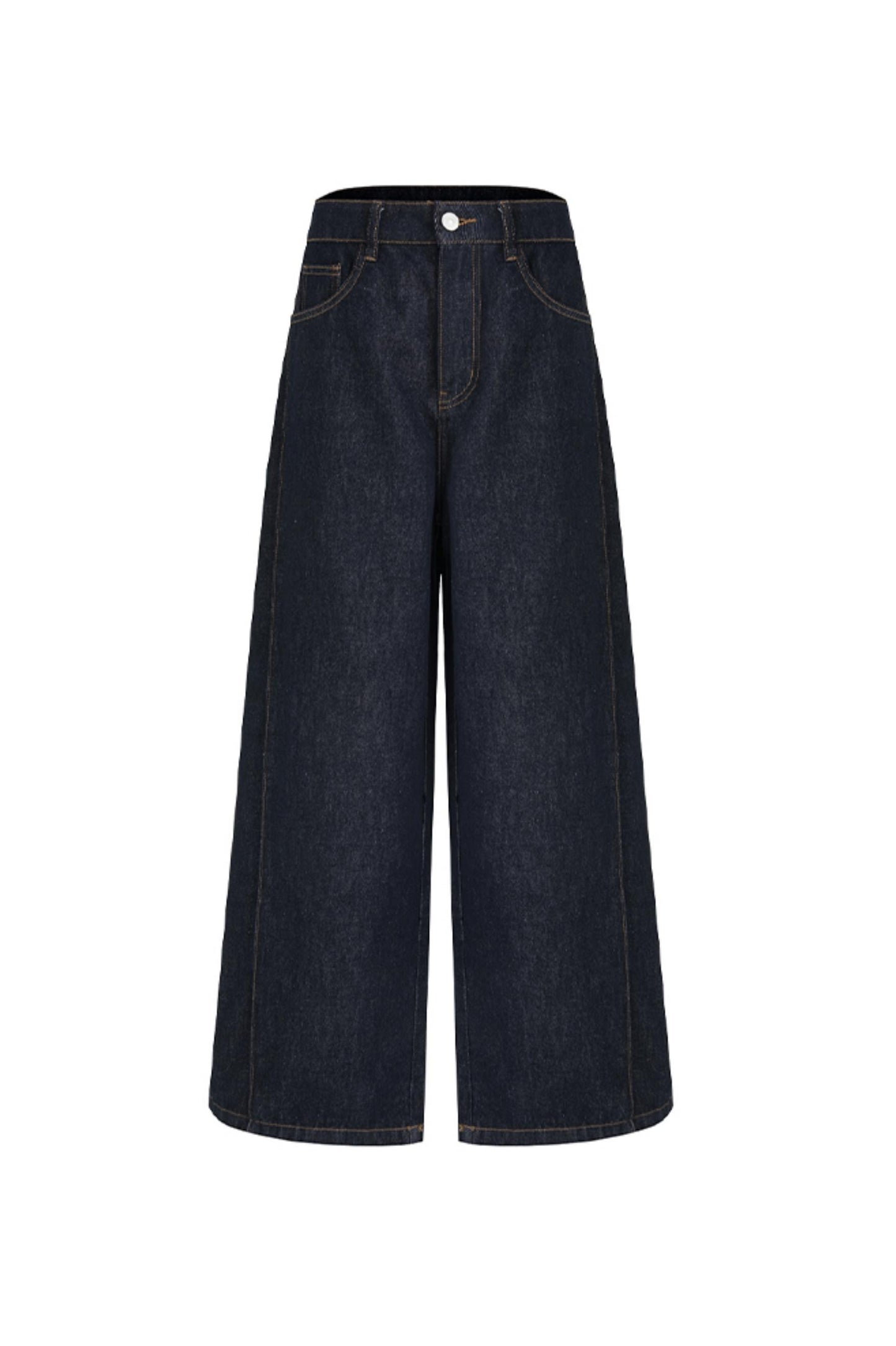 Retro Wide-Leg Slit Jeans