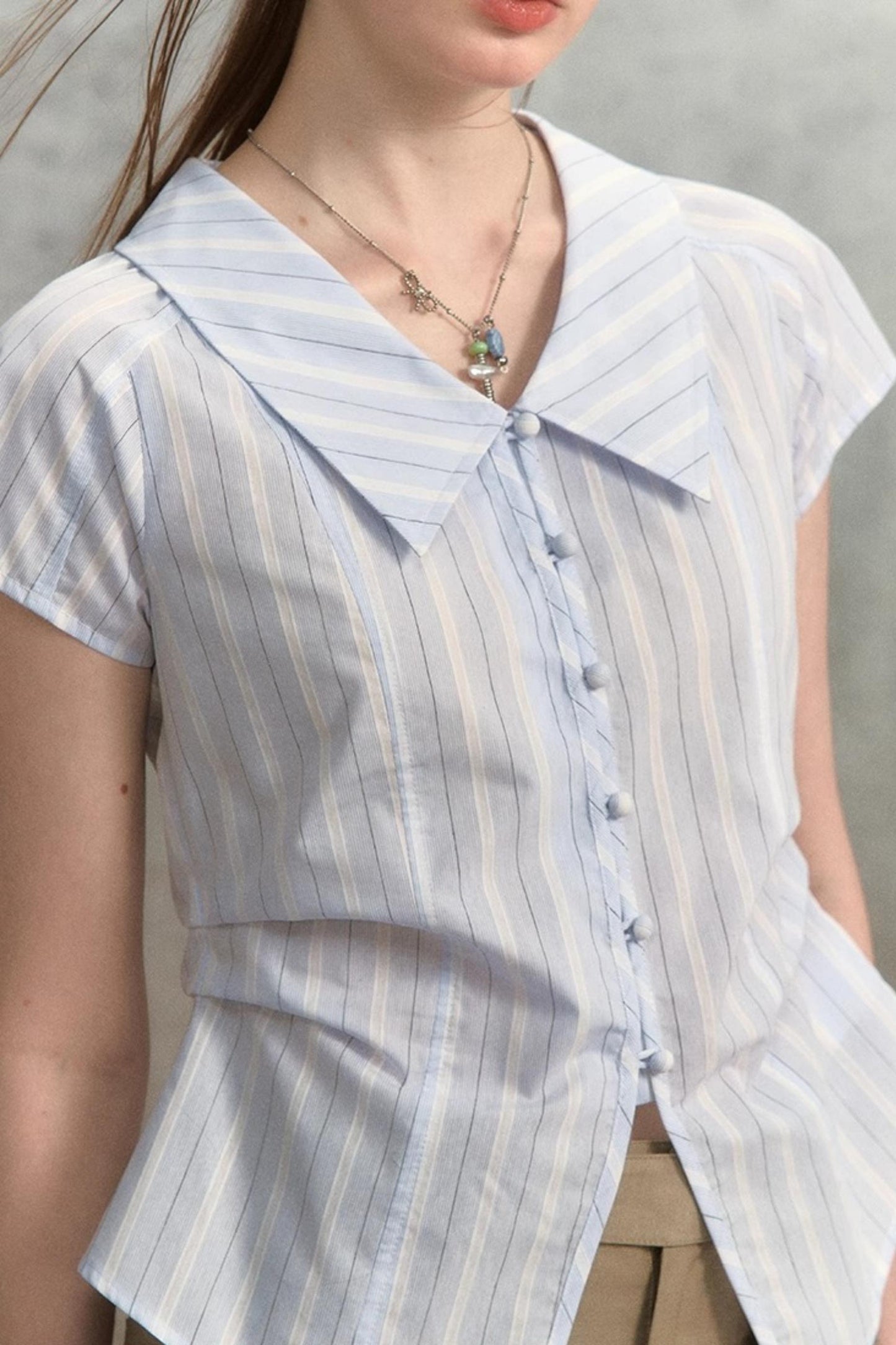 Chic Pink Striped Slim Fit Shirt