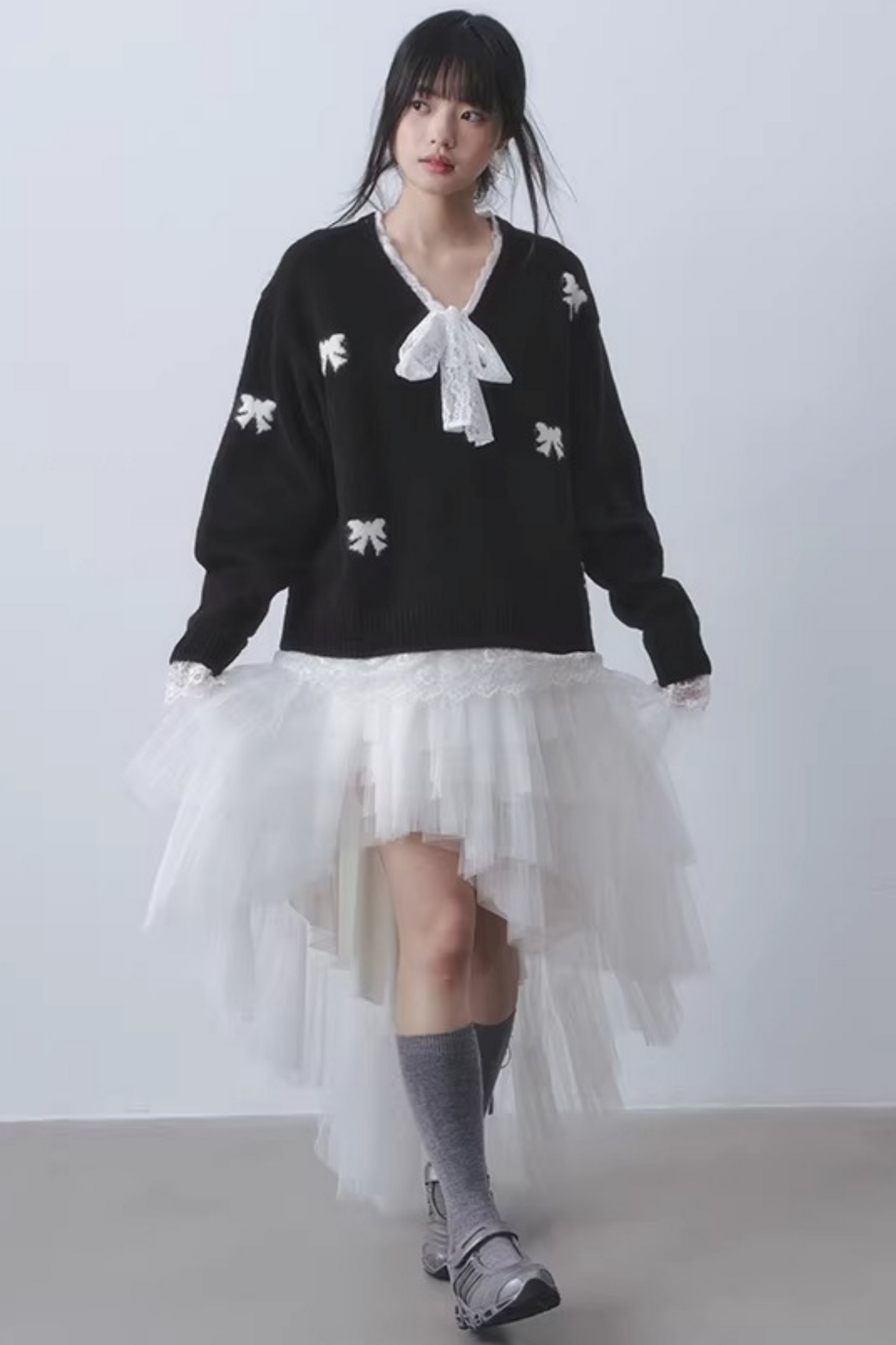 Fairy White Mesh Puffy Skirt