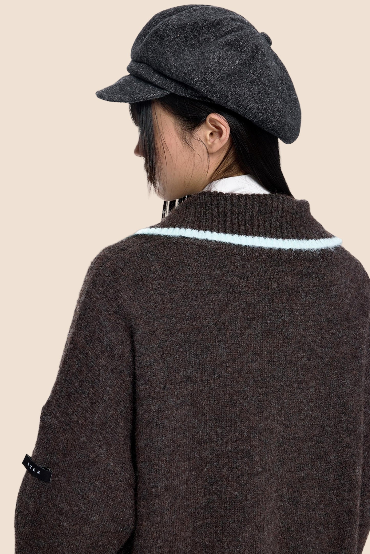 Lapel Knit Retro Cardigan