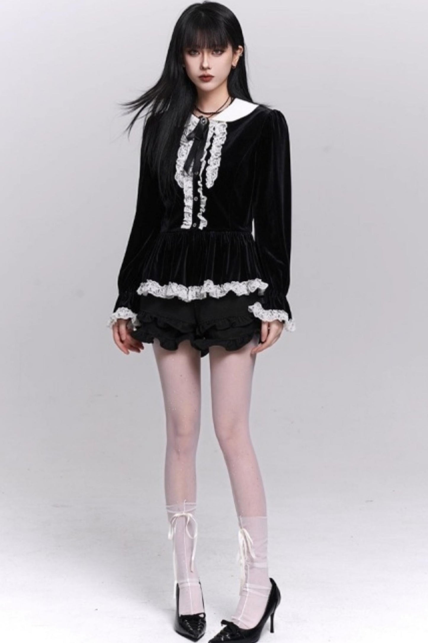 Velvet French Court Top