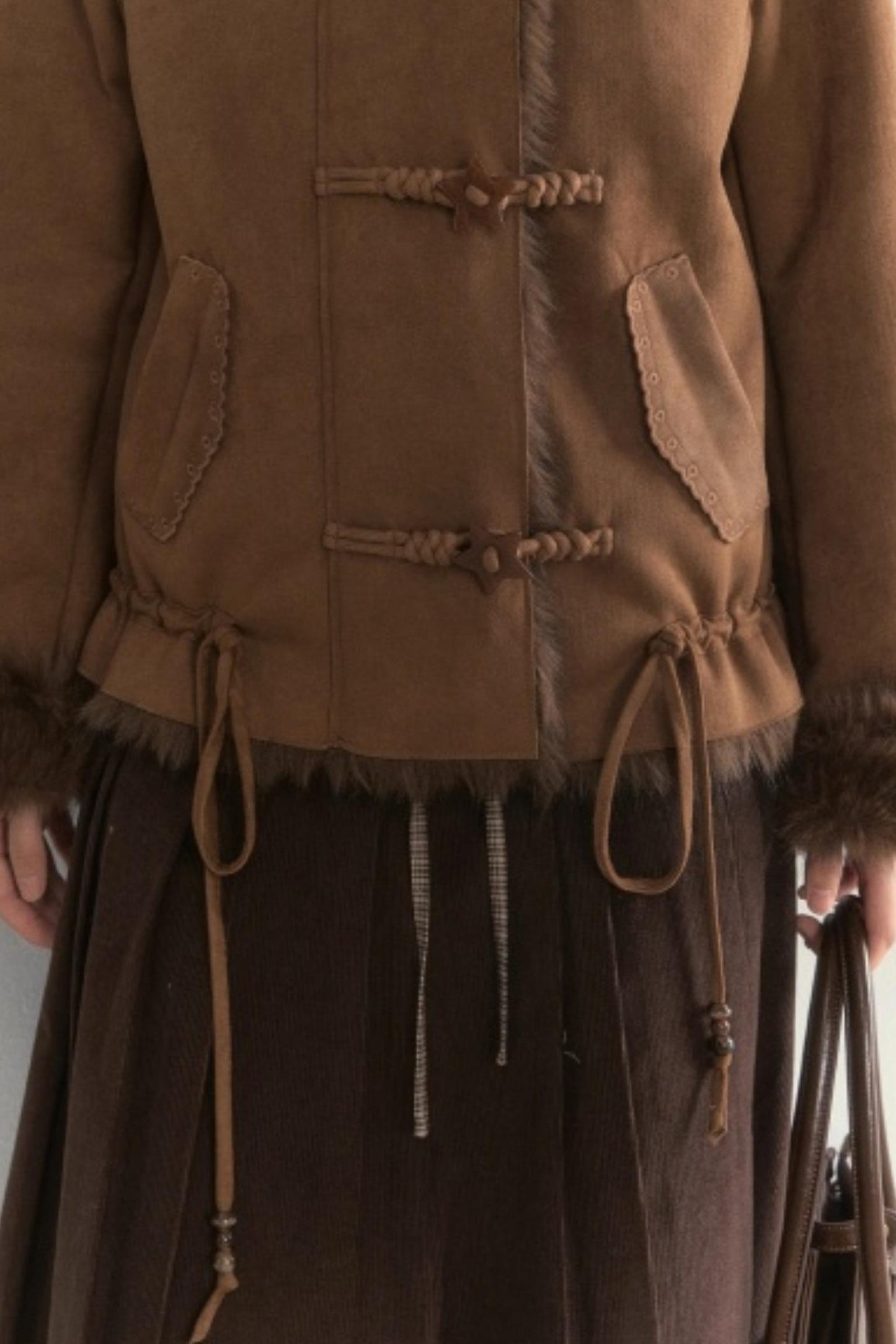 Retro Brown Embroidered Jacket