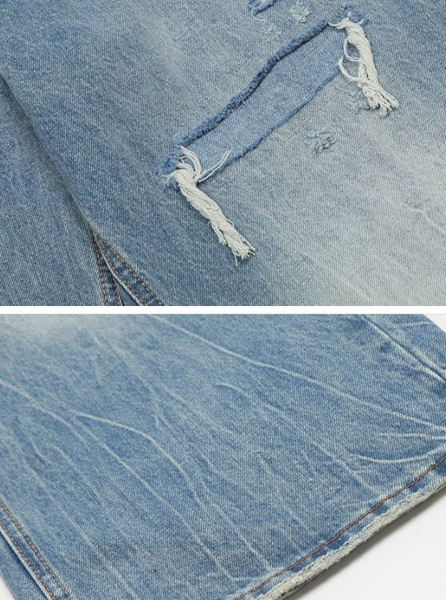 American Vintage Ripped Distressed Wash Jeans Pants