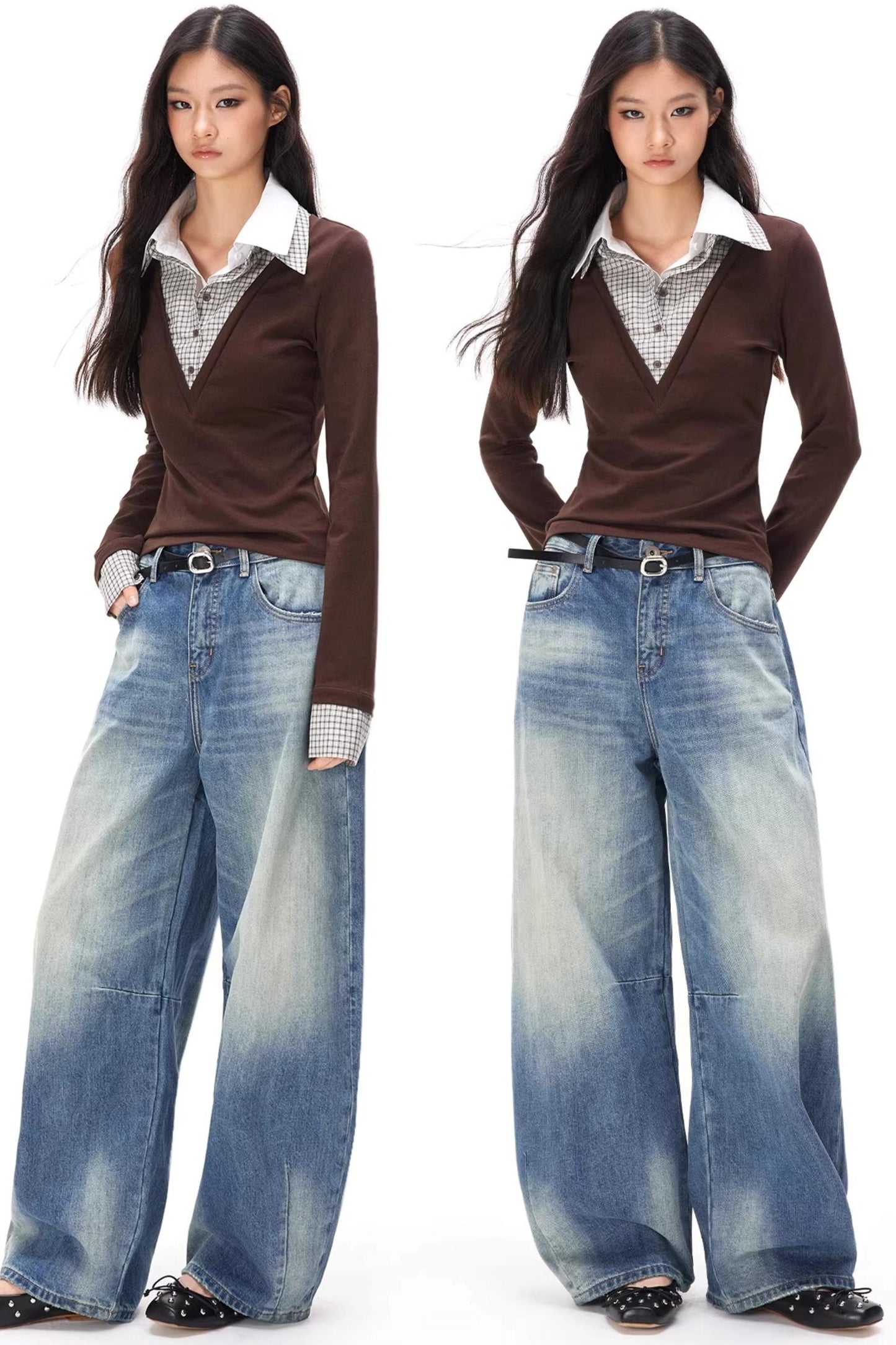 Retro Strick-Lagenlook-Top