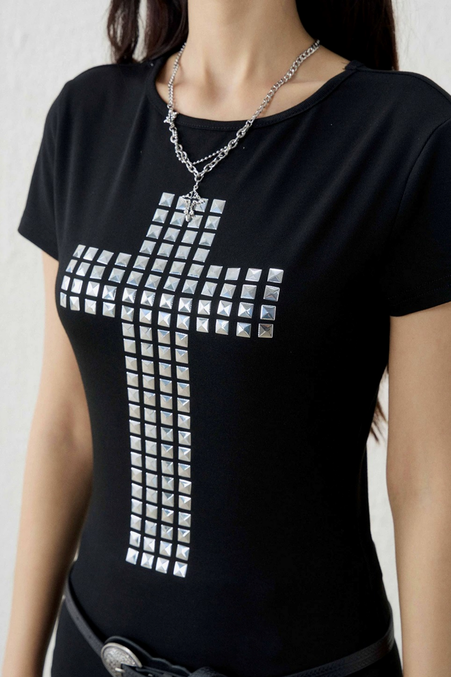Ghost Girl Cross Pattern Top