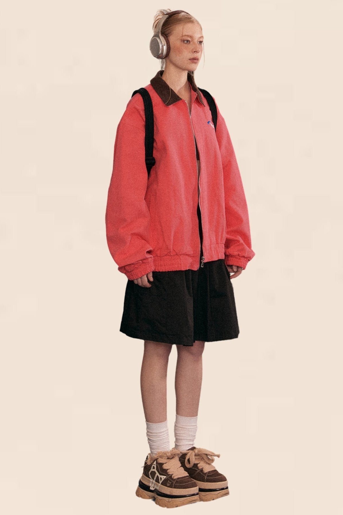 Veste de baseball brodée décontractée