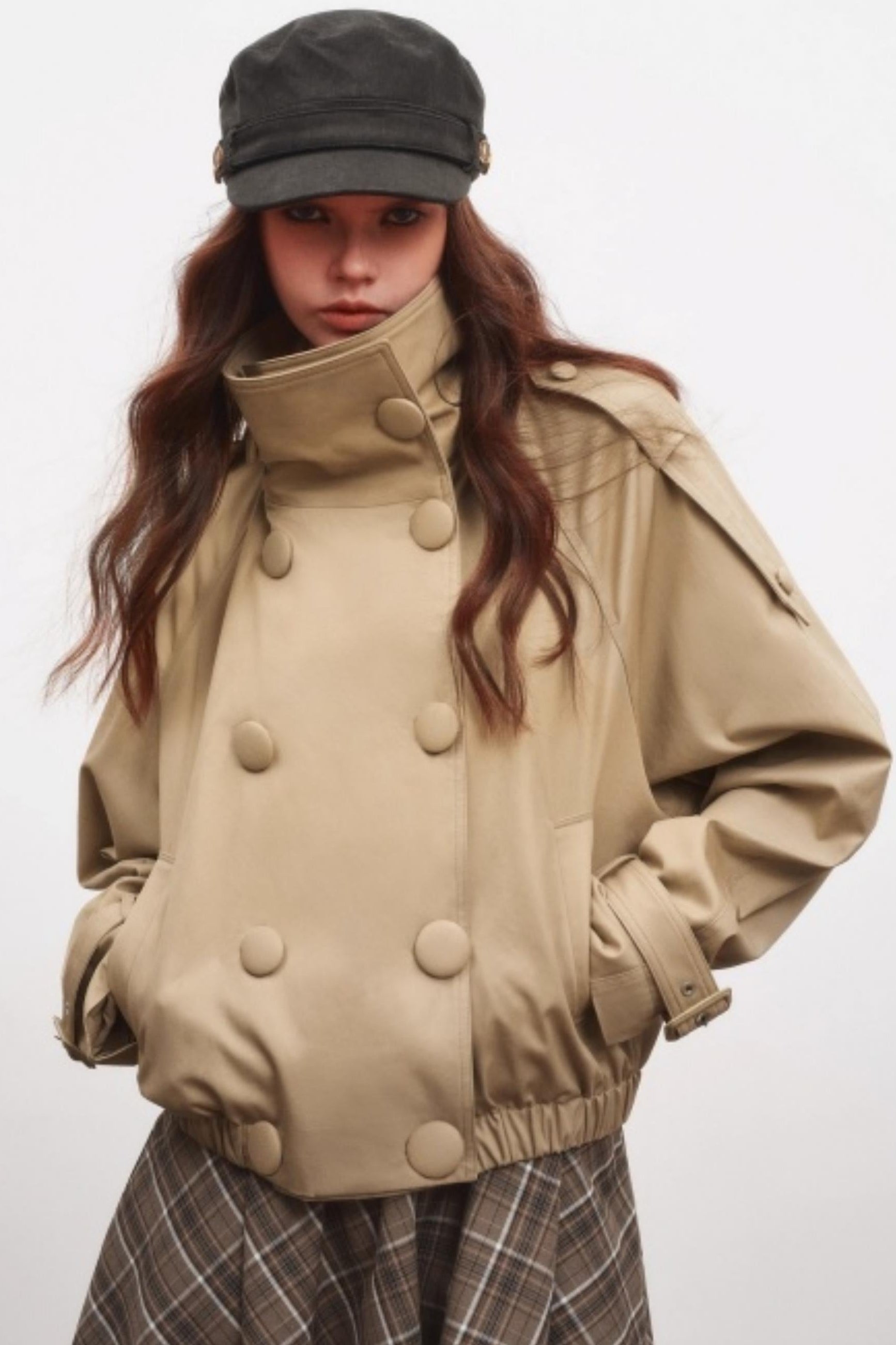 3550023 Indigo Lyocell Trench Coat
