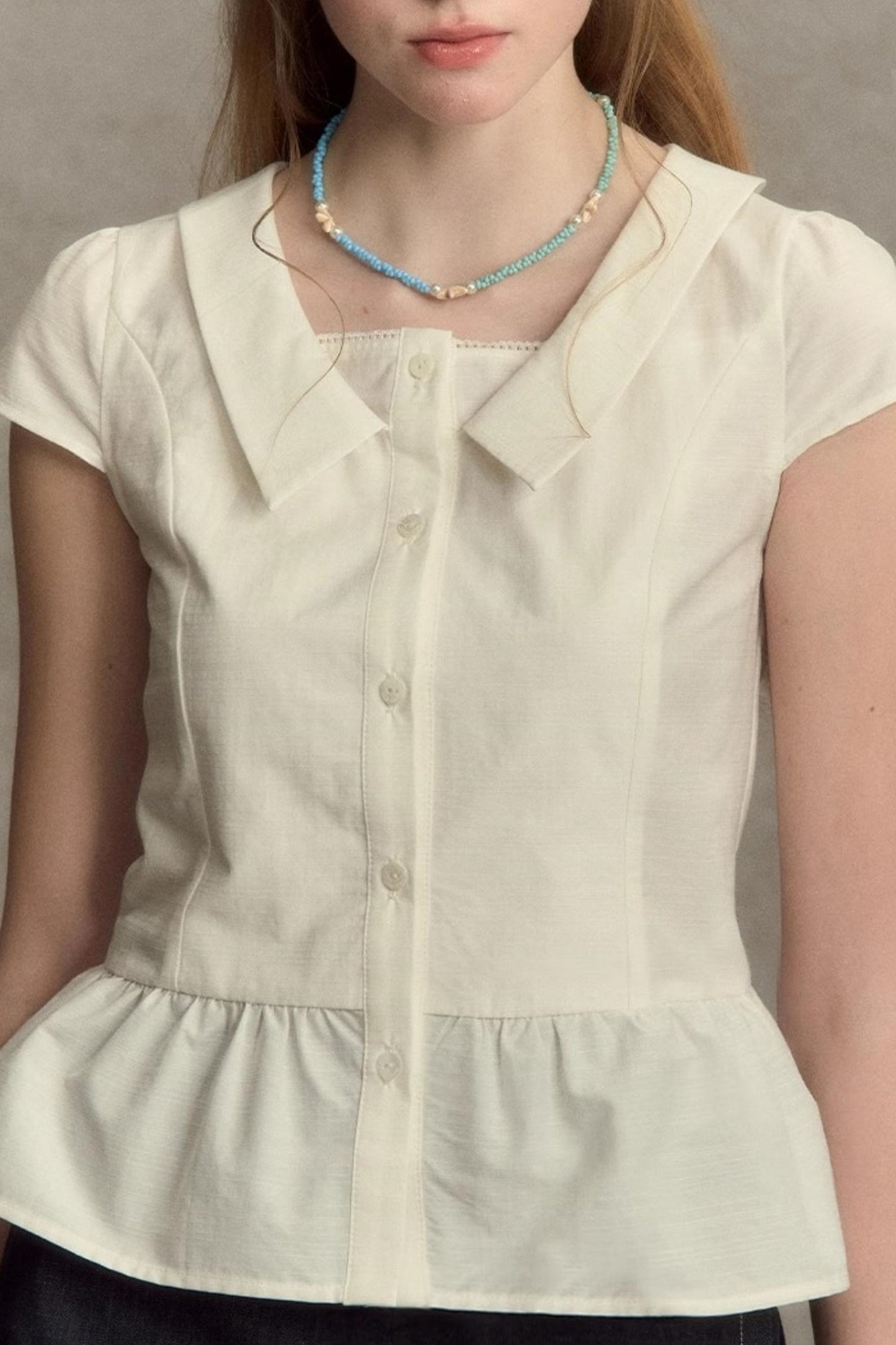 Summer Plaid Sleeve Top