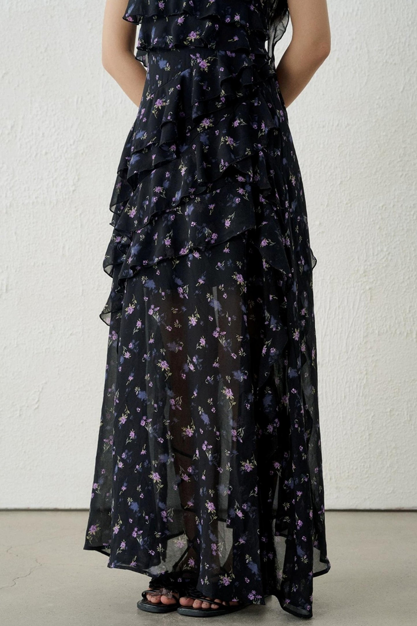 Black and Purple Floral Dress