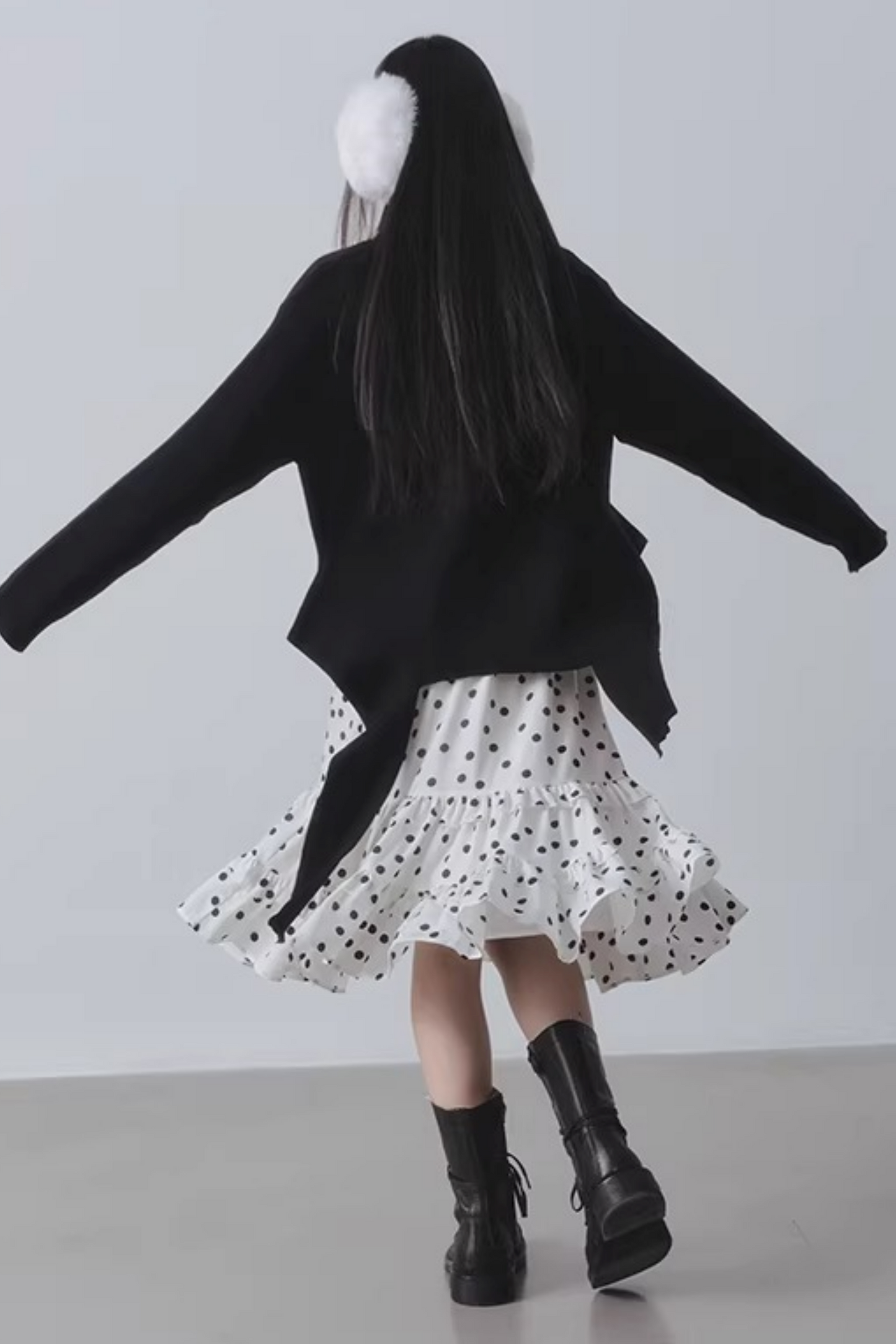 Ruffled Polka Dot Skirt