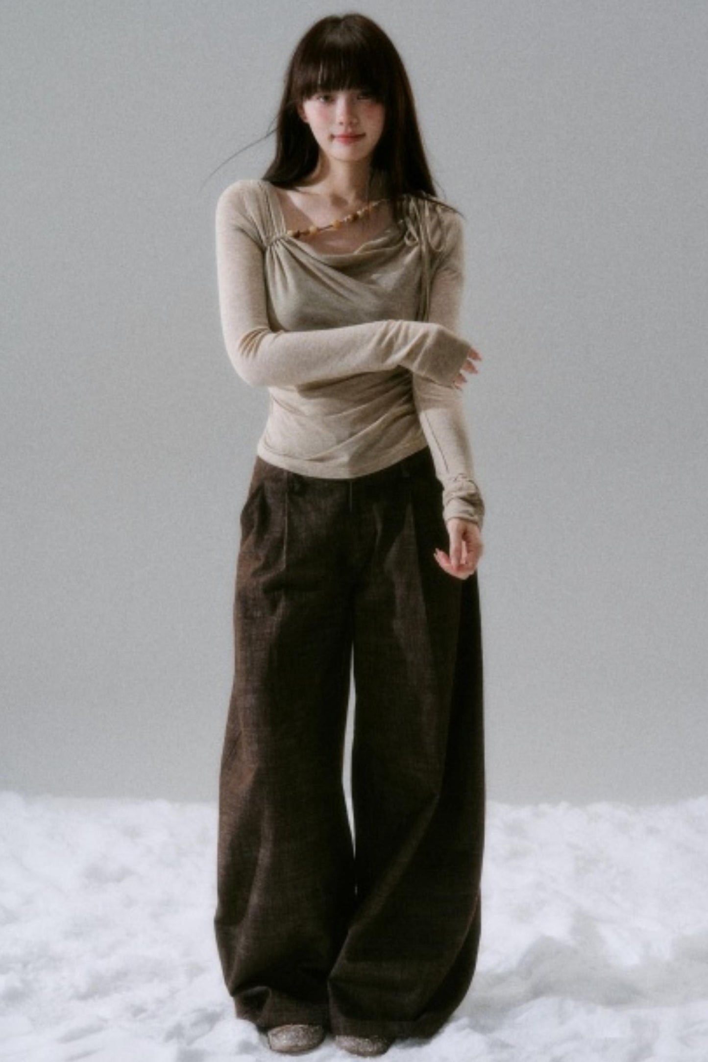 Lyocell Wool Beaded T-Shirt