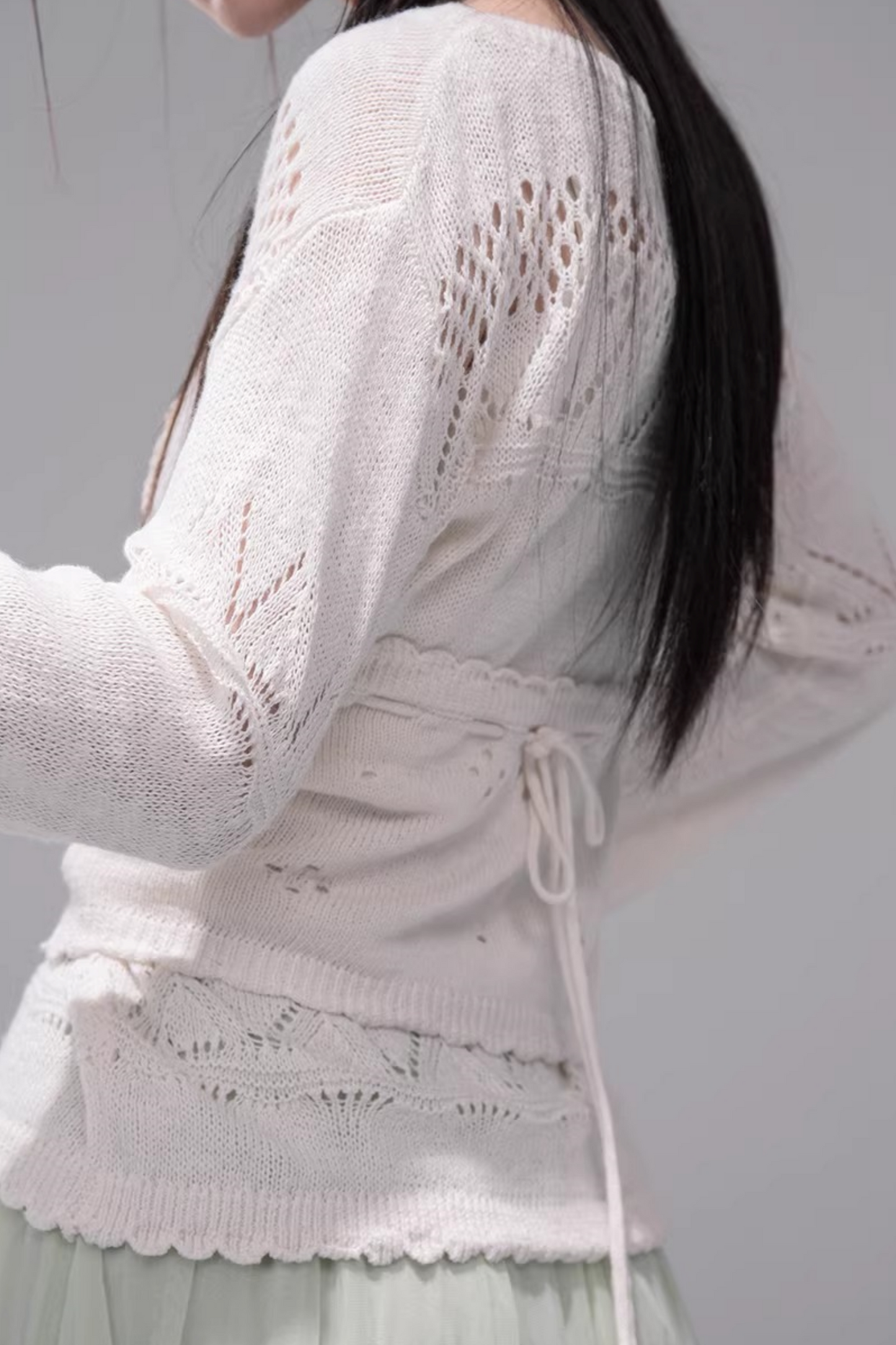 Translucent Cedar-Apricot Vest Set