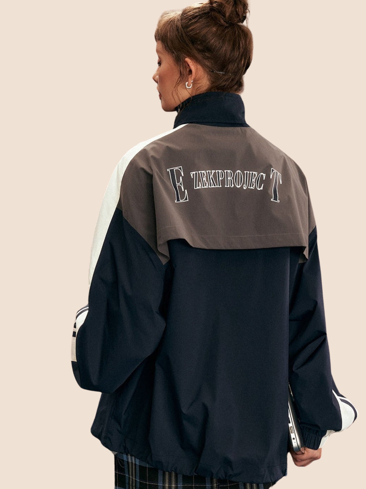 Autumn Navy Blue Loose Casual Jacket