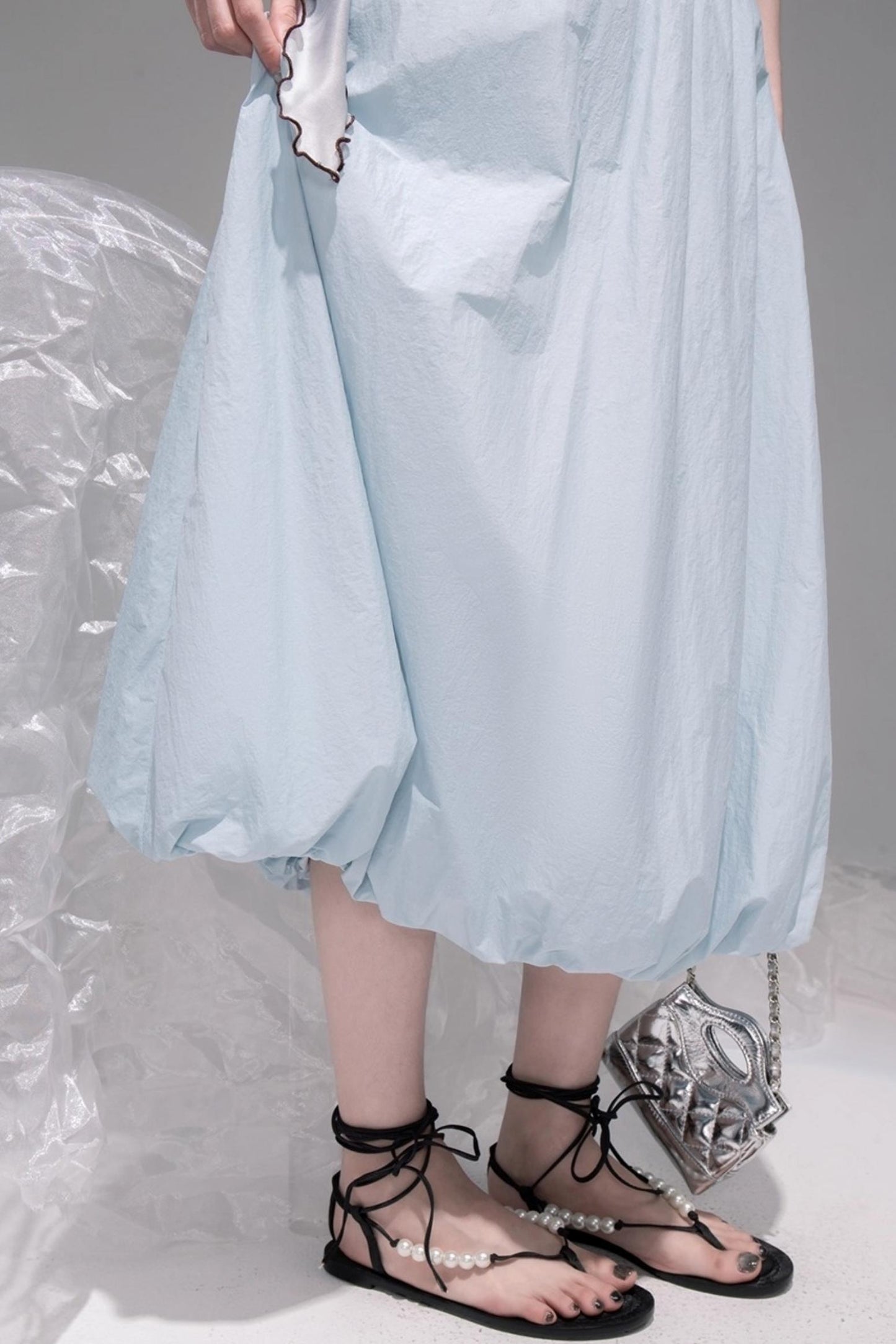 Twilight Sky Blue Swing Dress Set-Up
