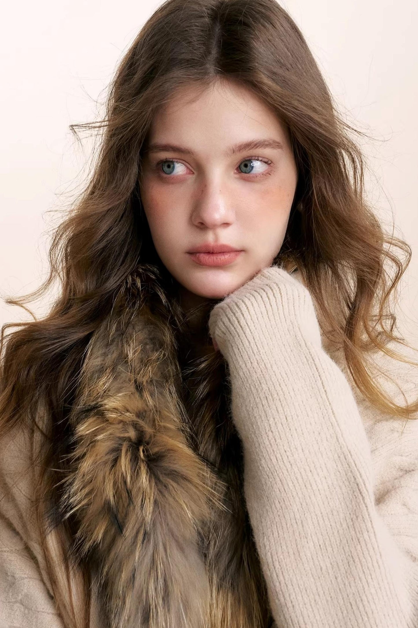 Romantic French Fur Collar Cardigan