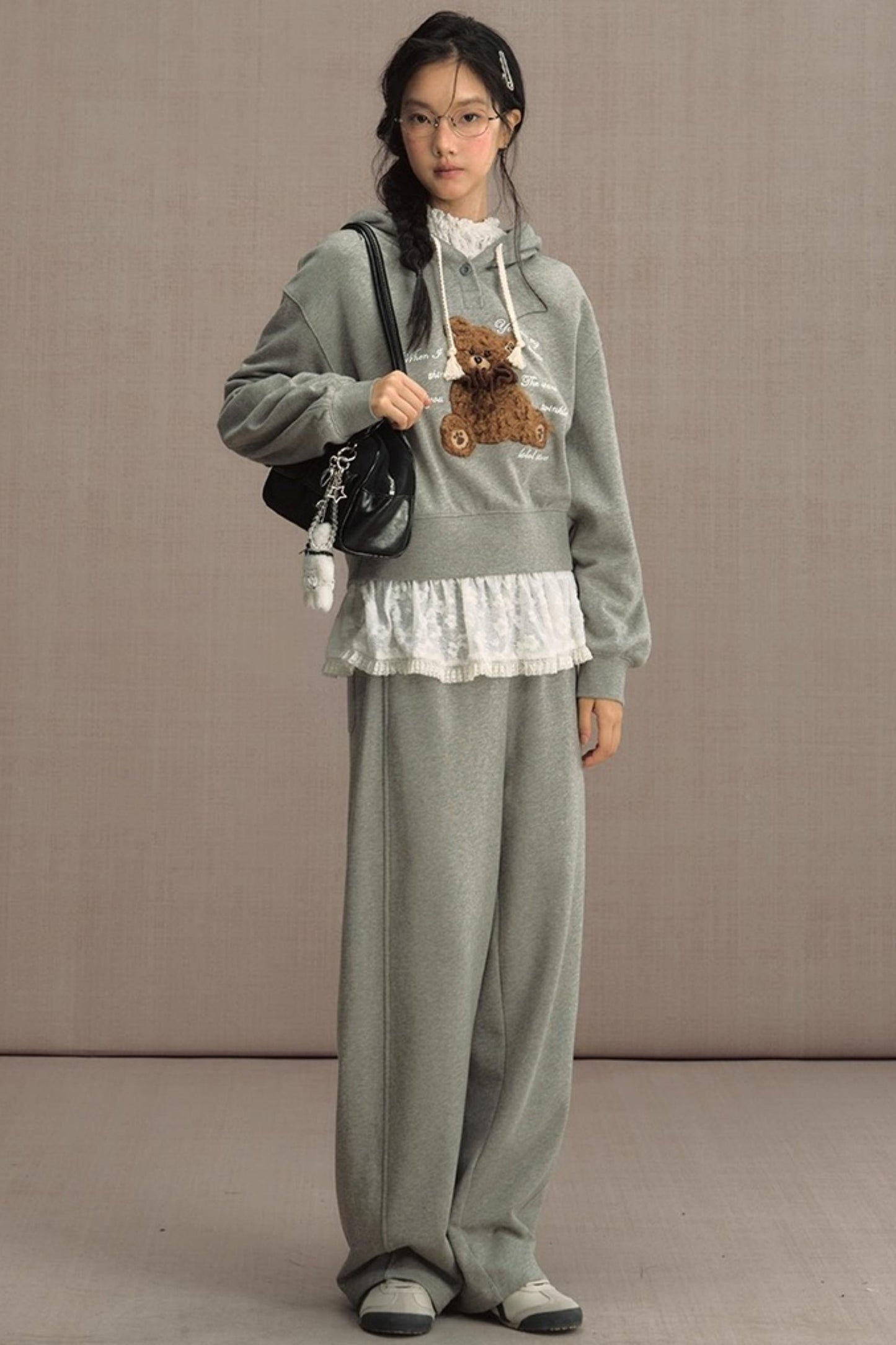 High-Waisted Knitted Wide-Leg Pants