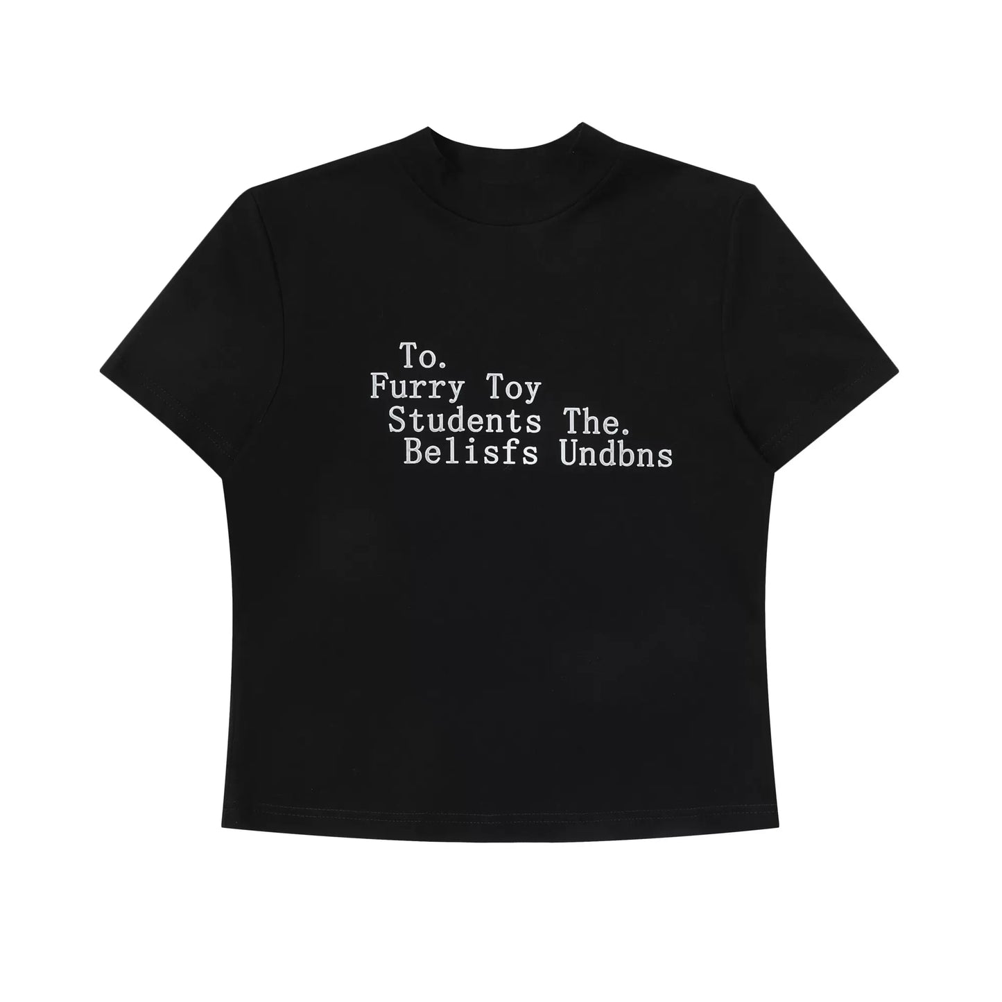 Retro Letter Print Short Sleeve Top