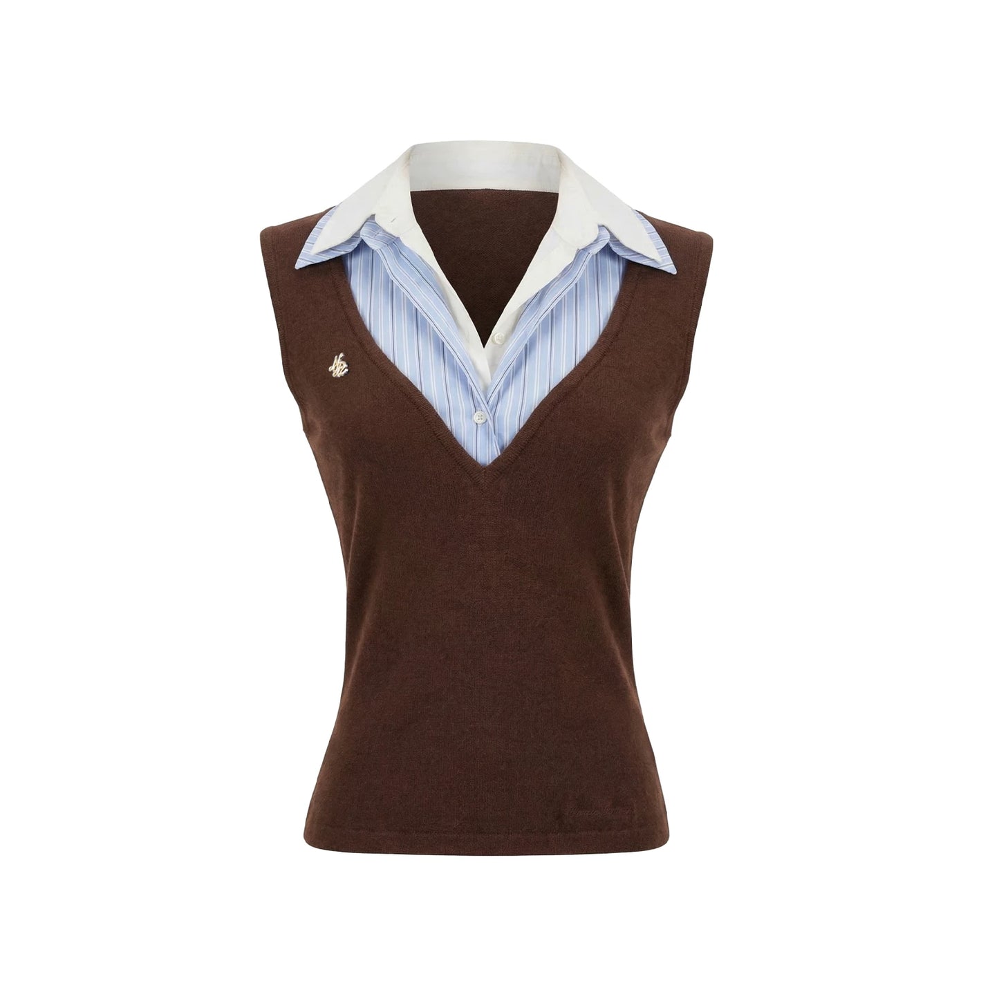 Narcissus Knitted Patchwork Vest