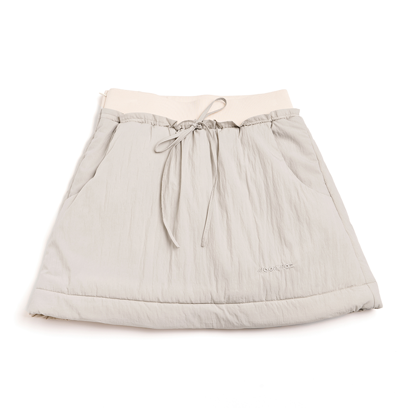 Color-Blocked Quilted Half Skirt