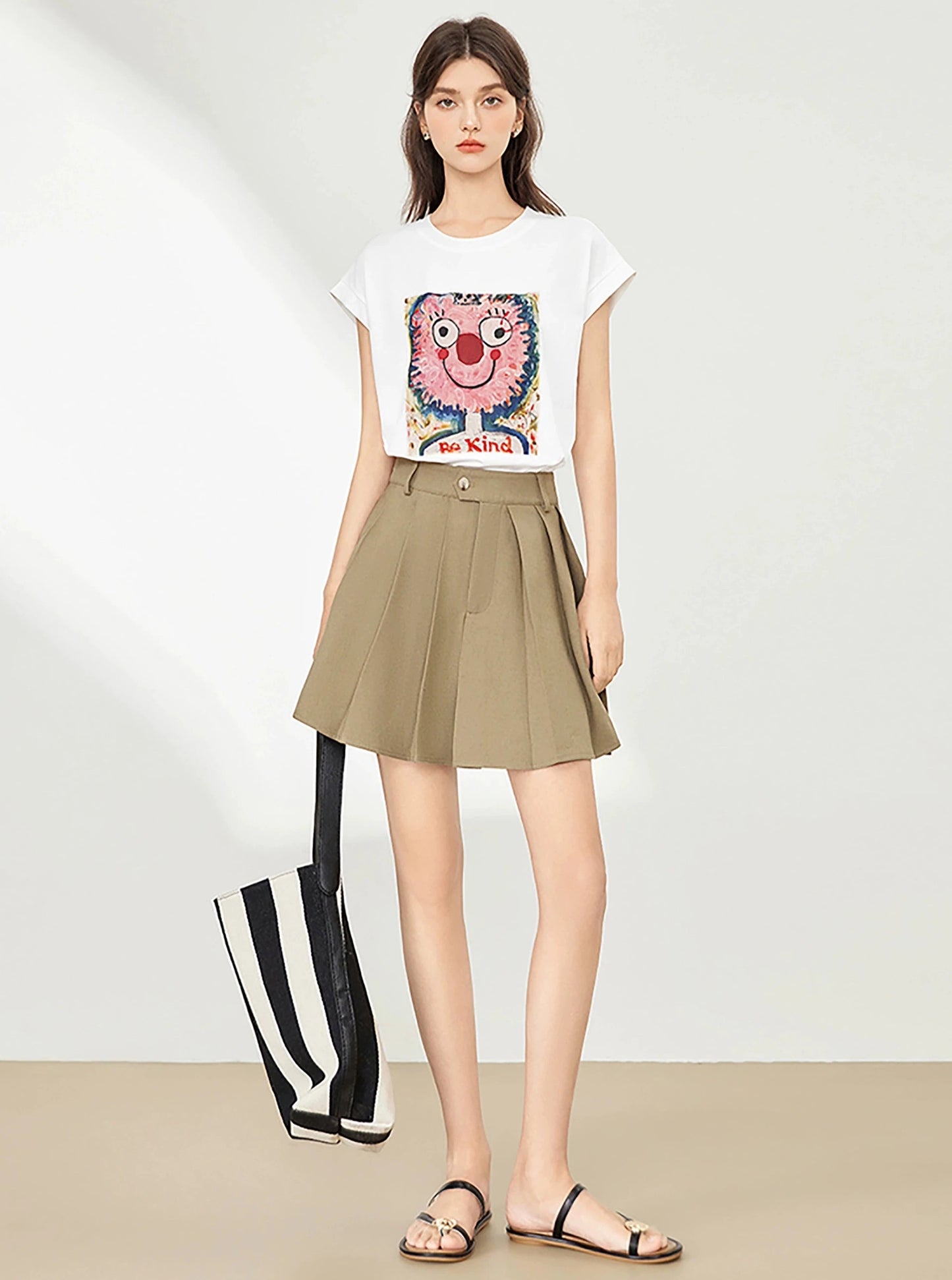 Premium Cartoon-Druck Lockere T-Shirt