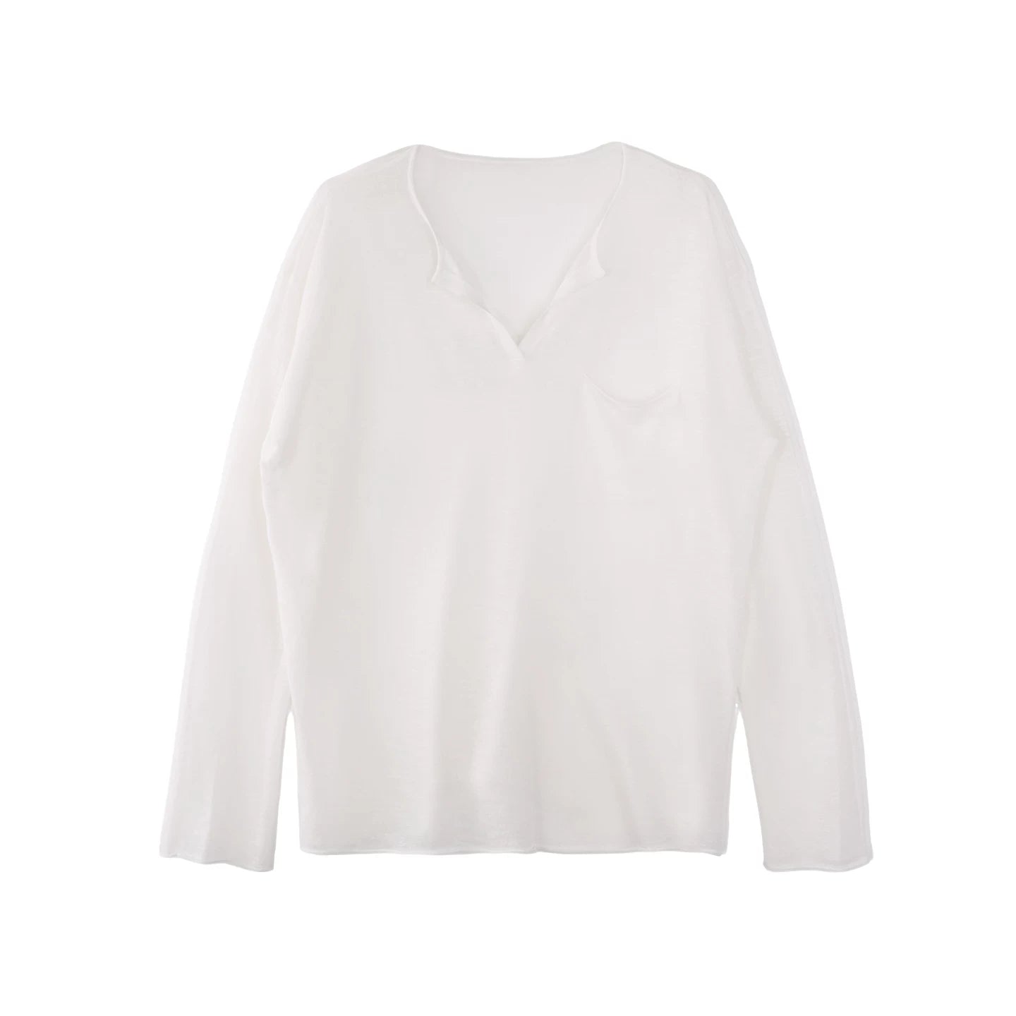 Blusa de punto de lino de bambú