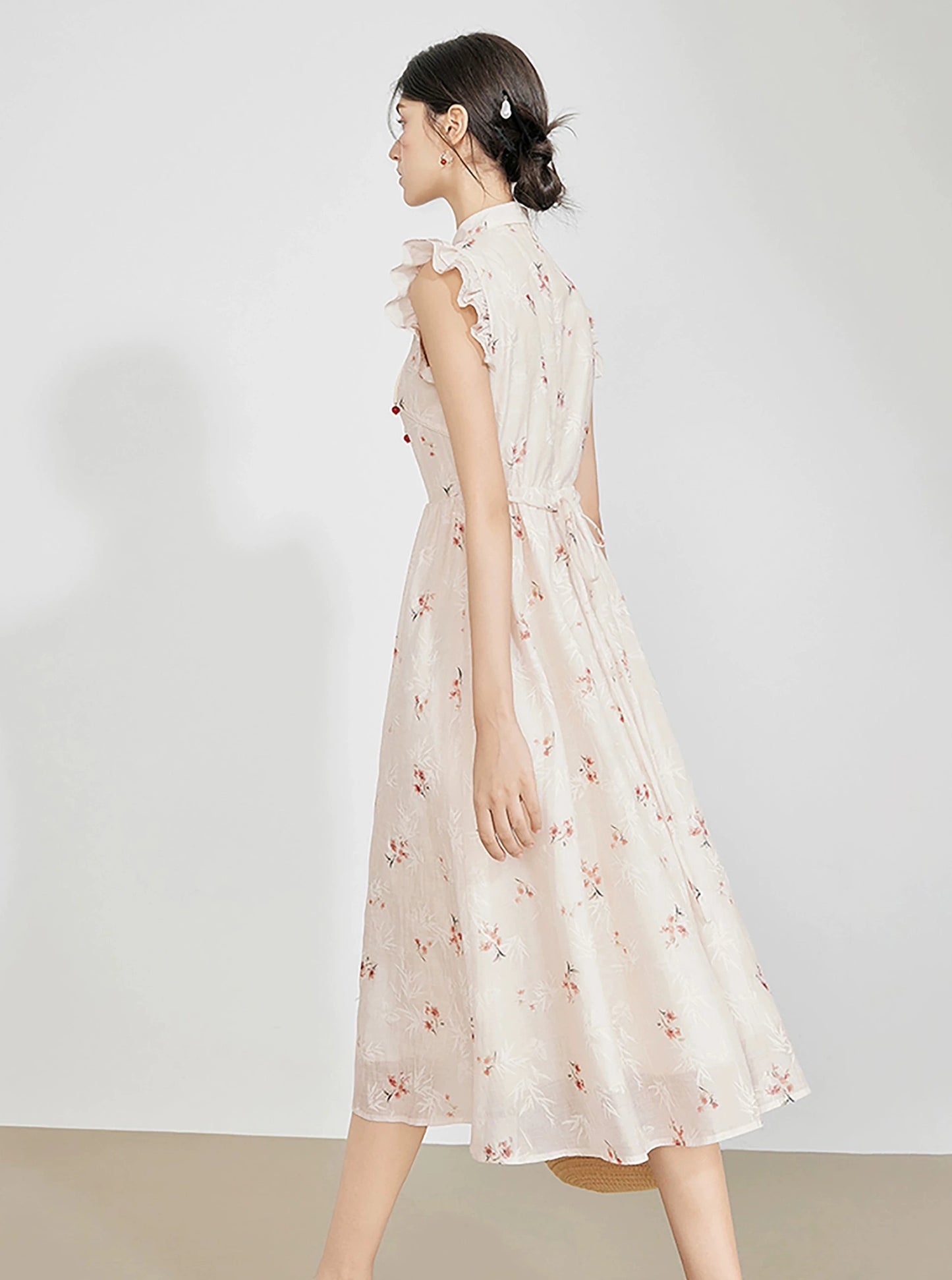 Stand-Up Collar Cheongsam Dress