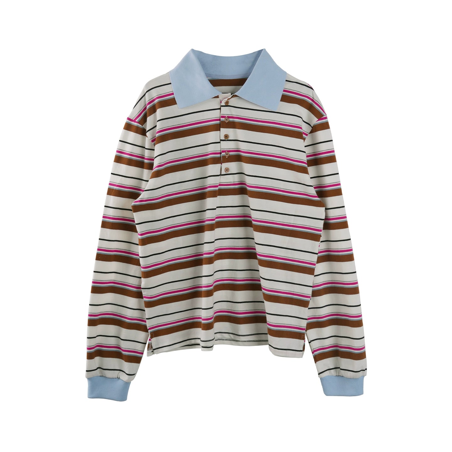 Autumn Texture Long-Sleeved Polo Shirt