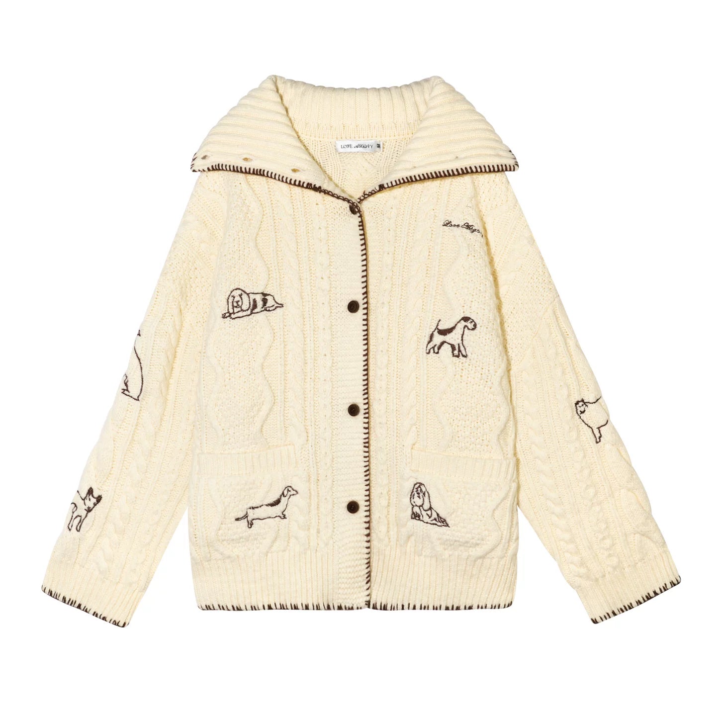 First Snow Embroidered Knit Jacket
