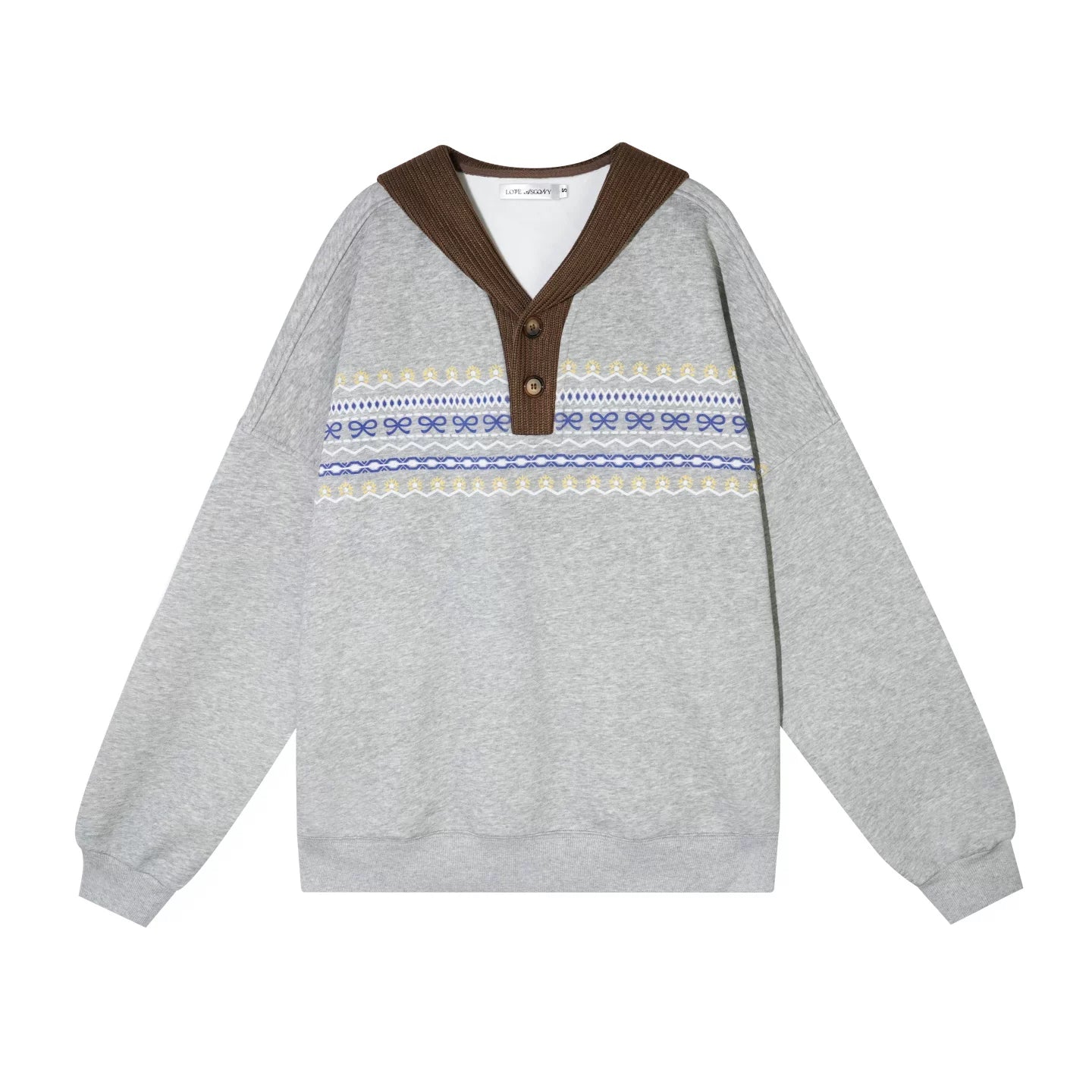 Fair Isle Hooded Top