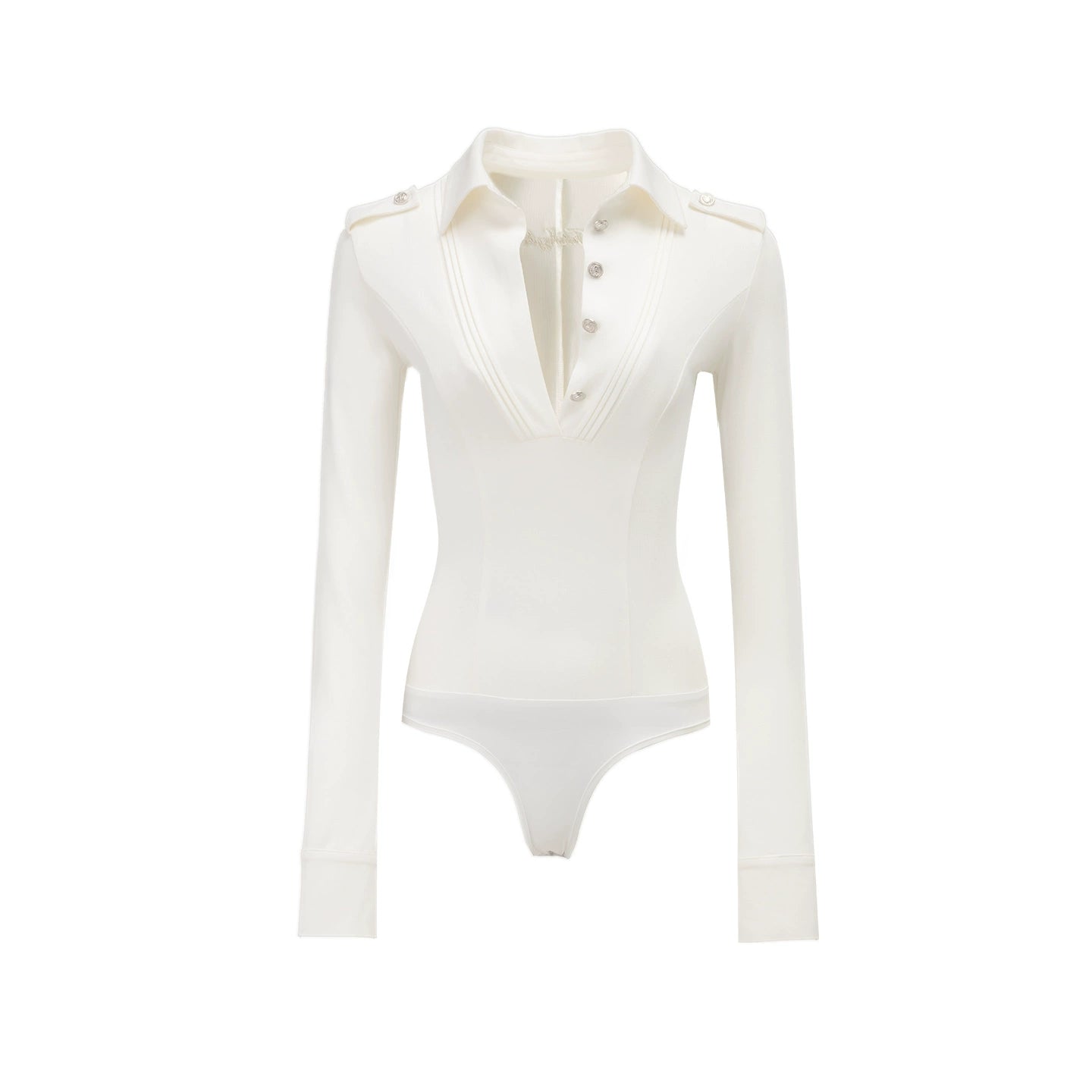 White Workwear Long Sleeve Top