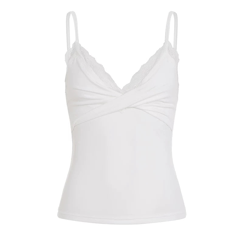 Pure White Desire Lace Camisole