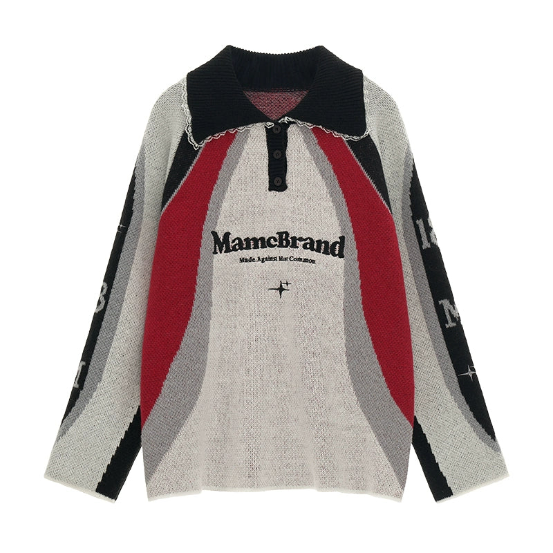 Pull ample en tricot avec col en dentelle