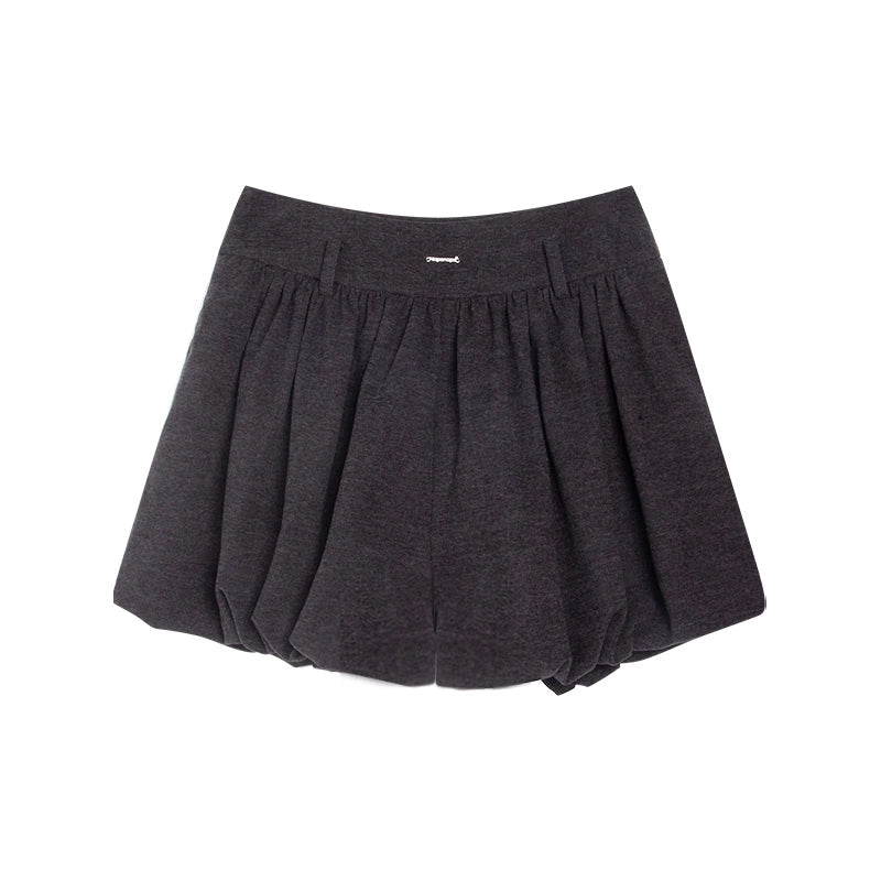 Brushed Flower Bud Culotte Pants