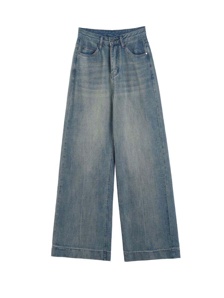 빈티지 워시드 루즈 블루 진