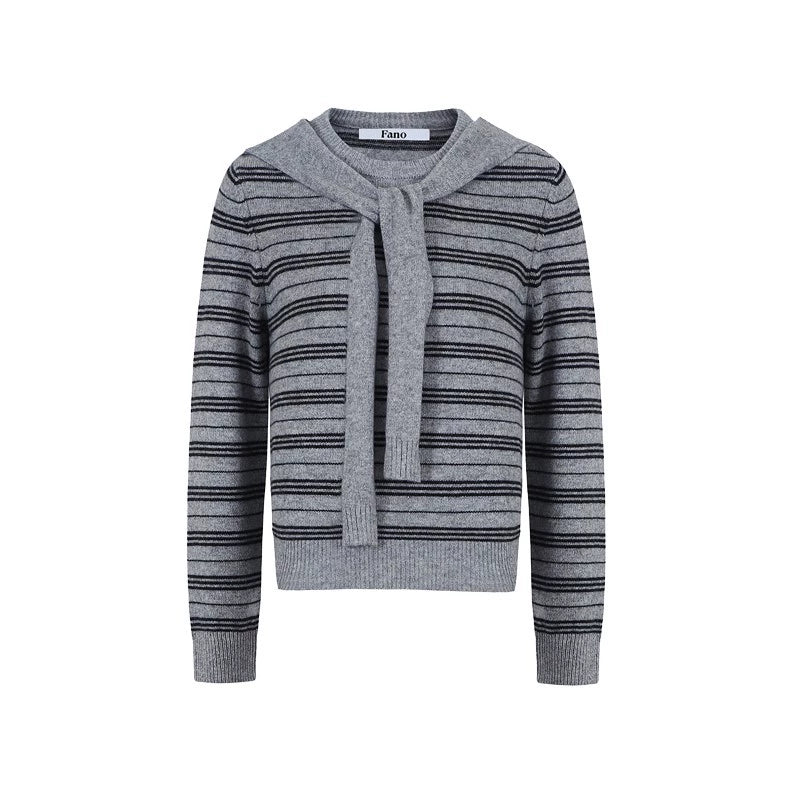 Layered Wool Shawl Top