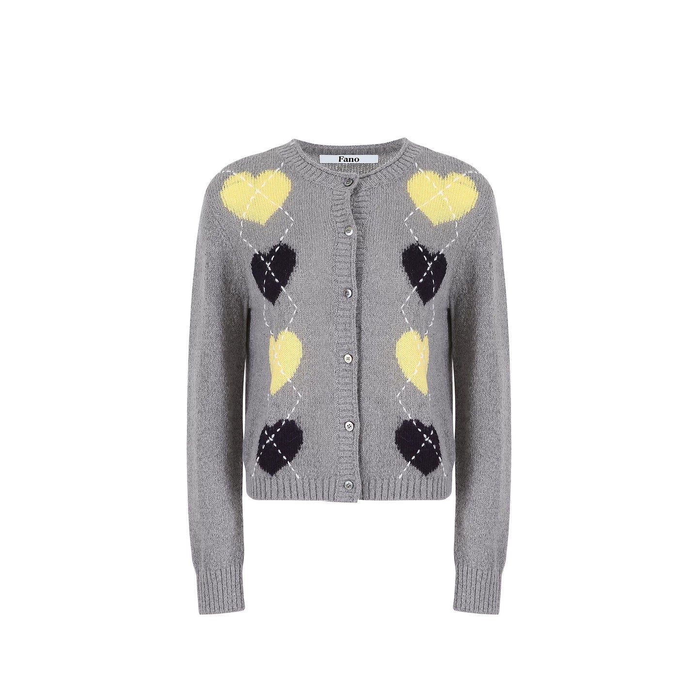 컬러 블록 하트 니트 스웨터