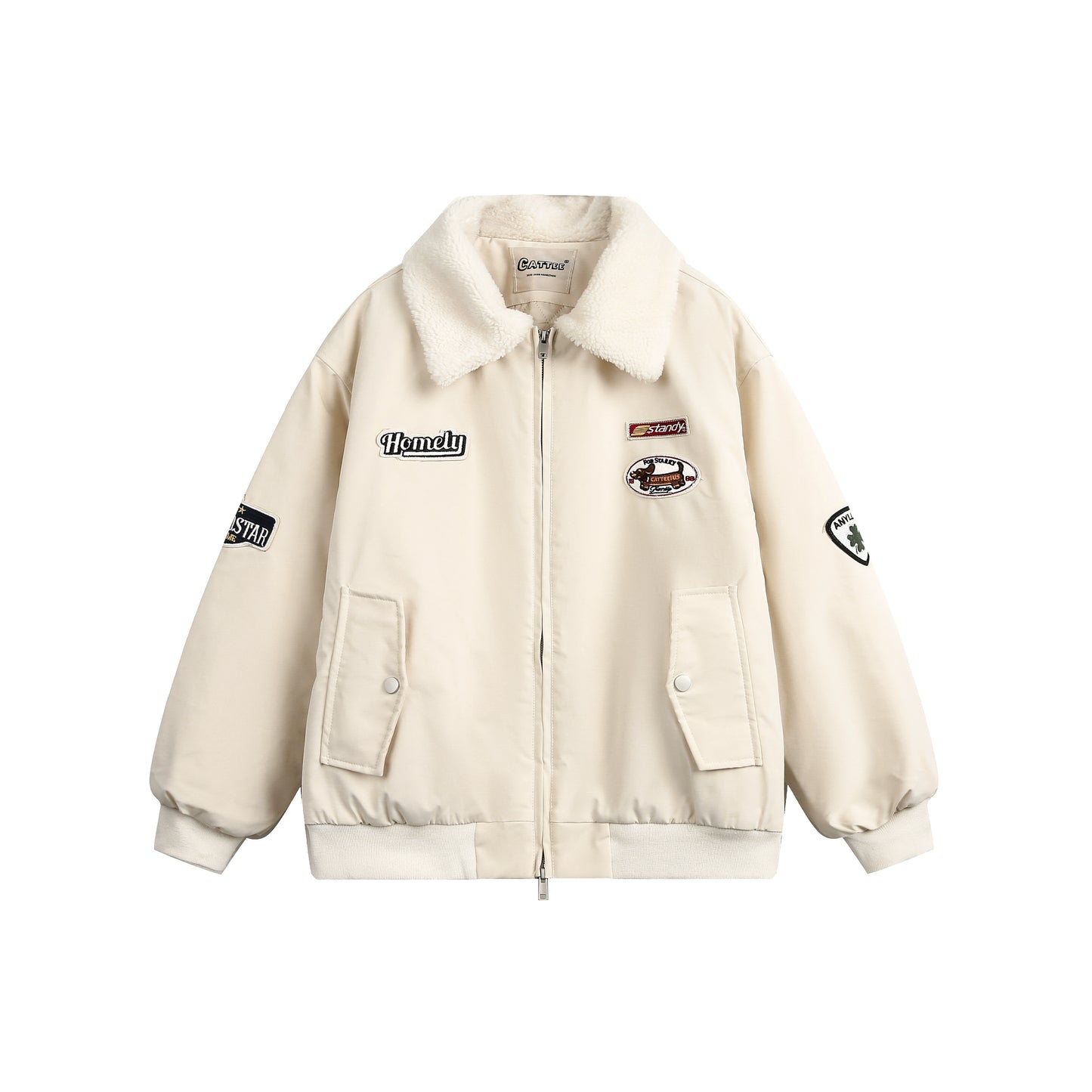 Vintage Lammwolle Baumwolljacke